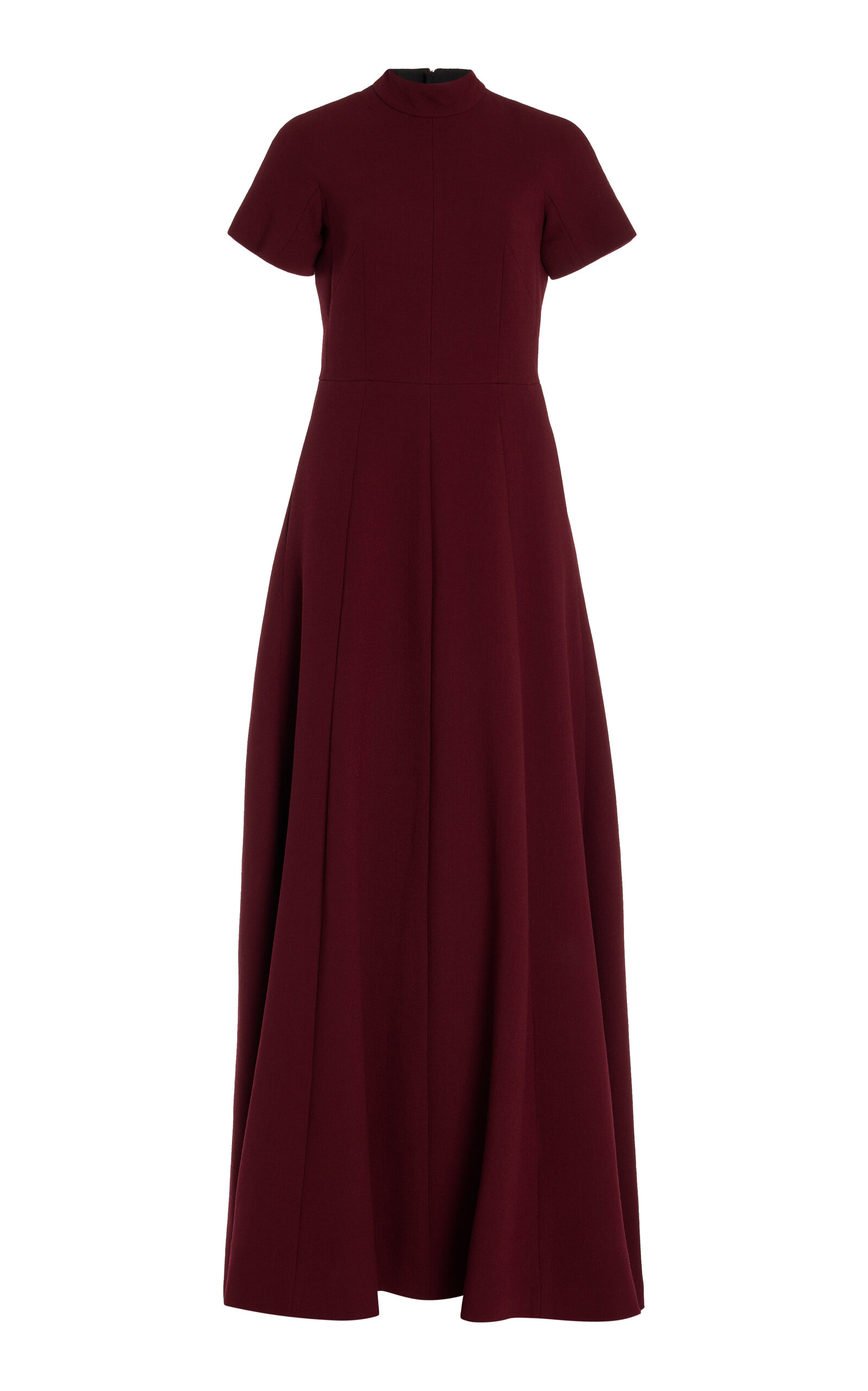 Malinda Mock Neck Crepe Gown