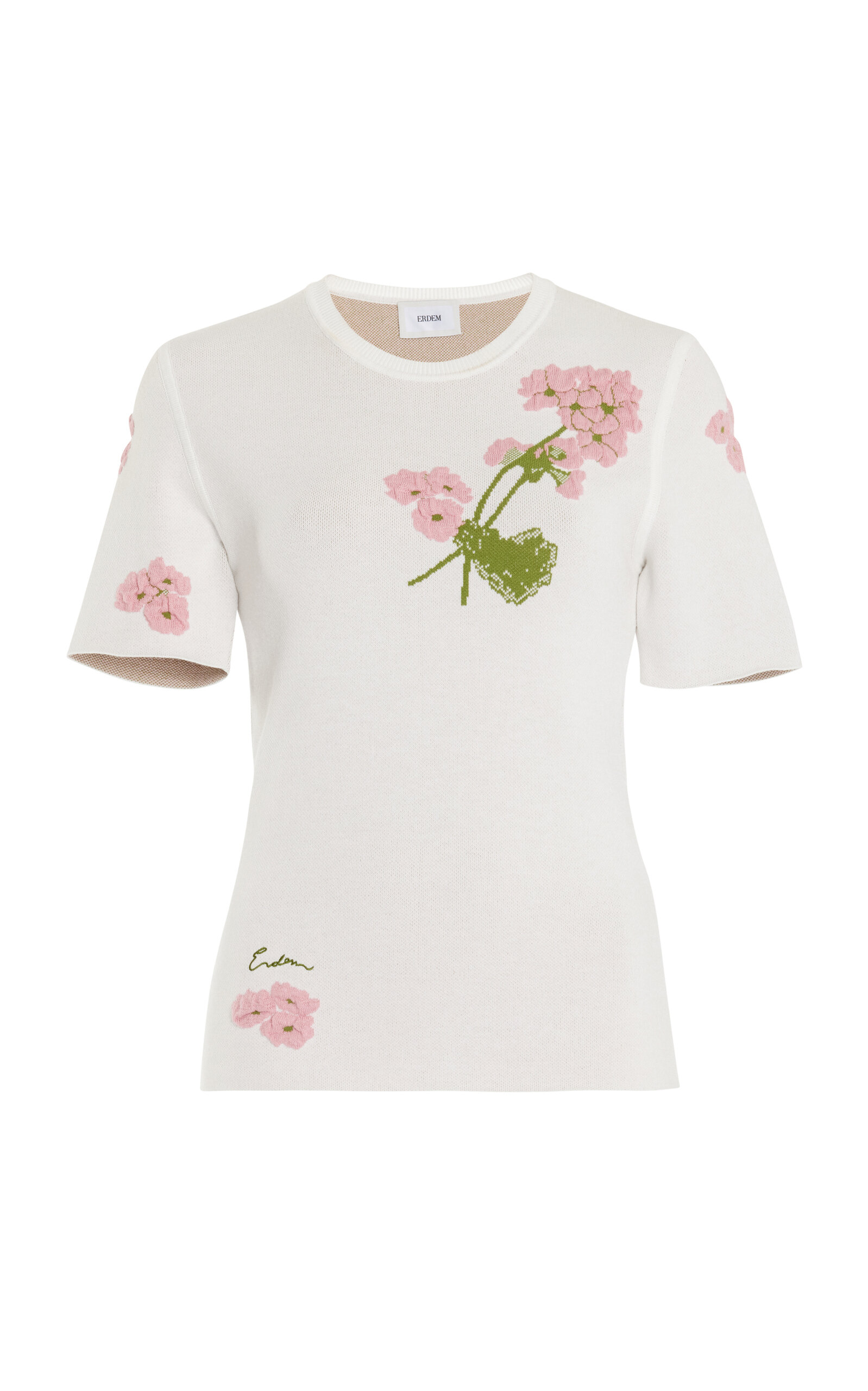 Embroidered Knit Jacquard Top