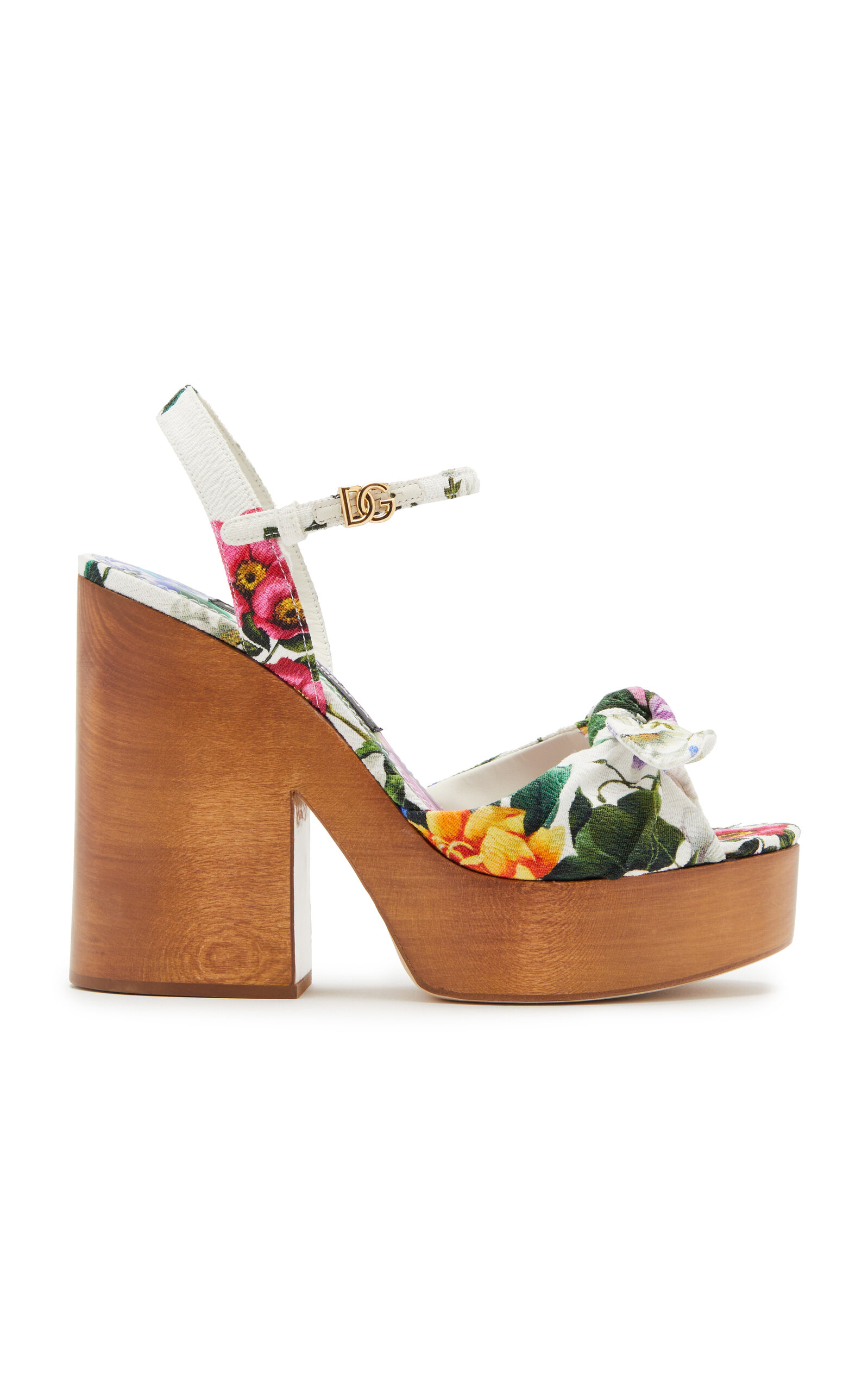 Floral Canvas Platform Sandals