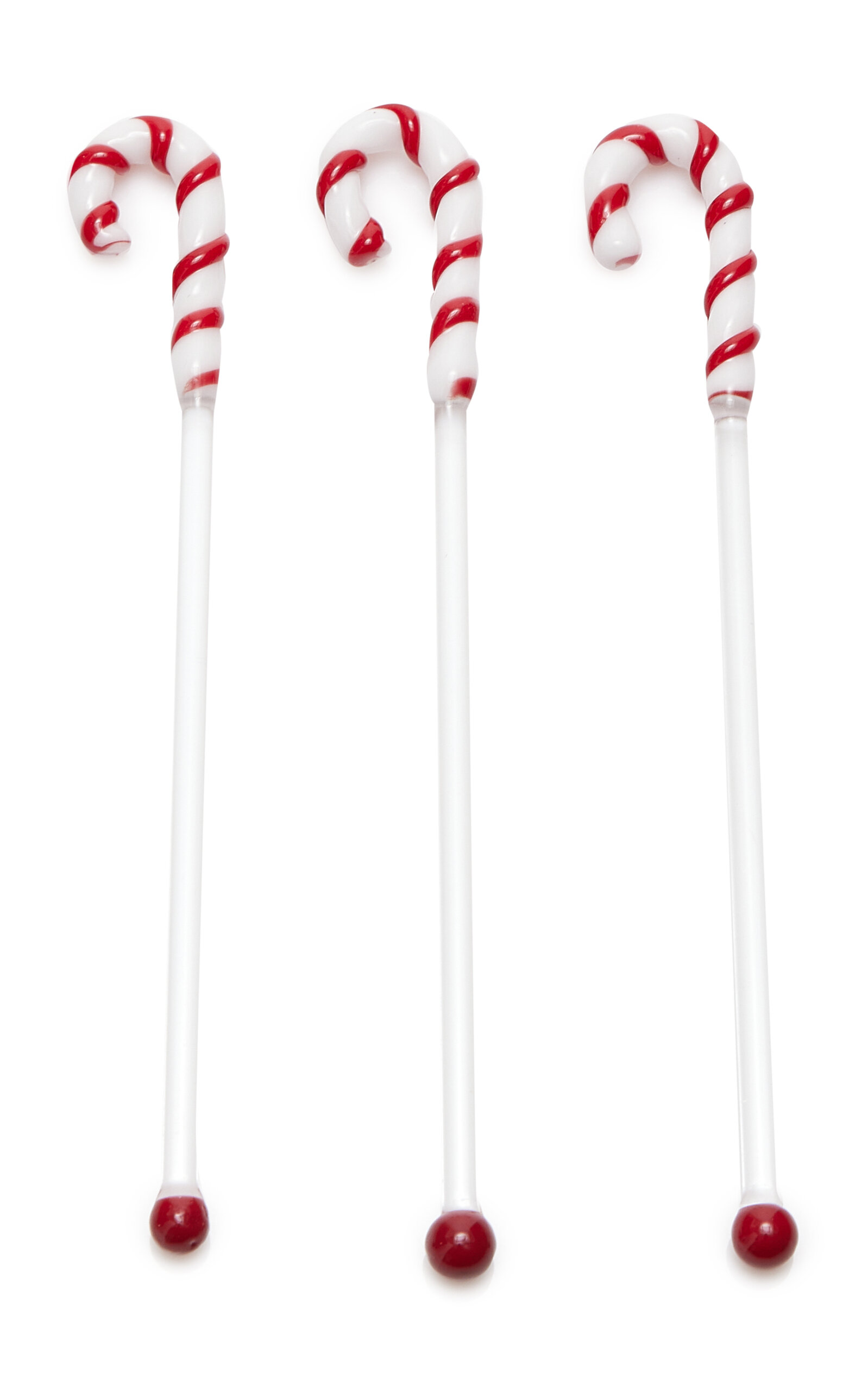 Shop Moda Domus Handmade Glass Christmasmas Cocktail Stirrers In Multi