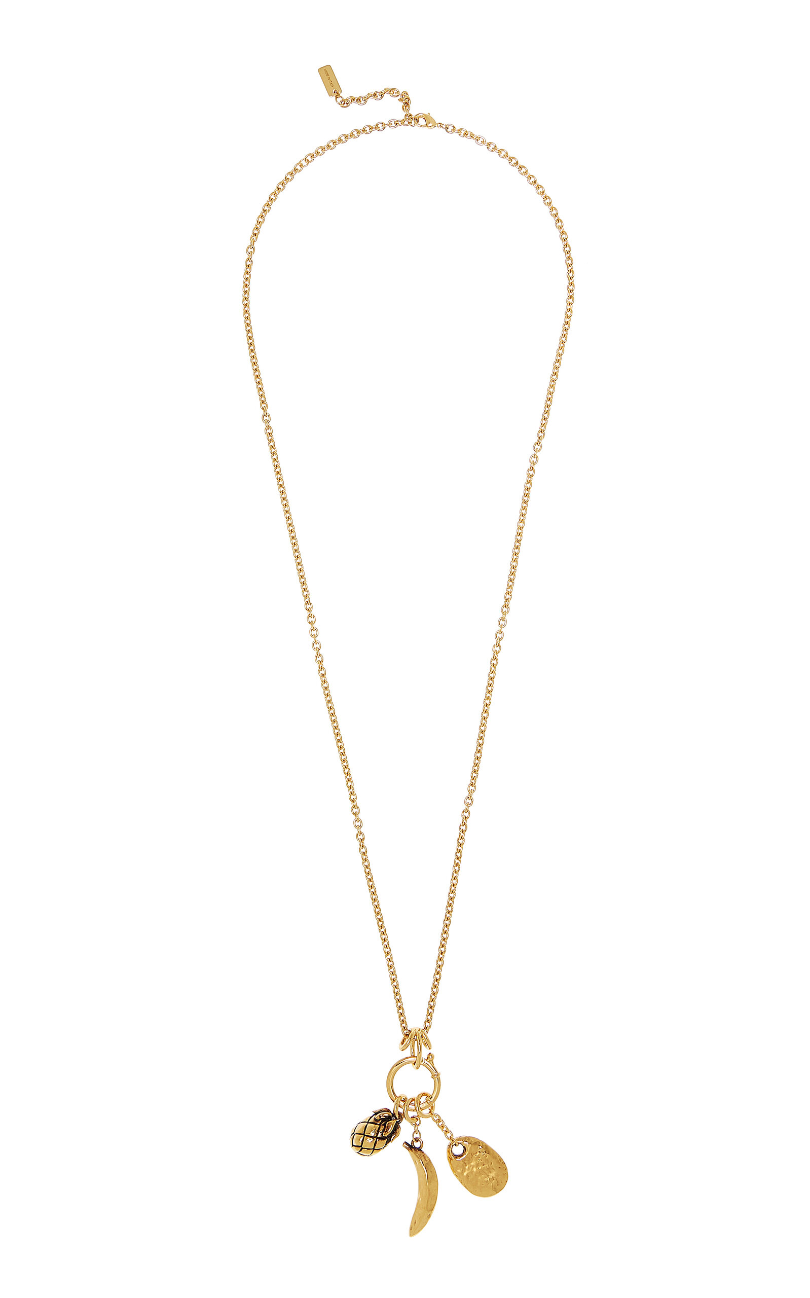 Chloé Gold-Tone Charm Pendant Necklace