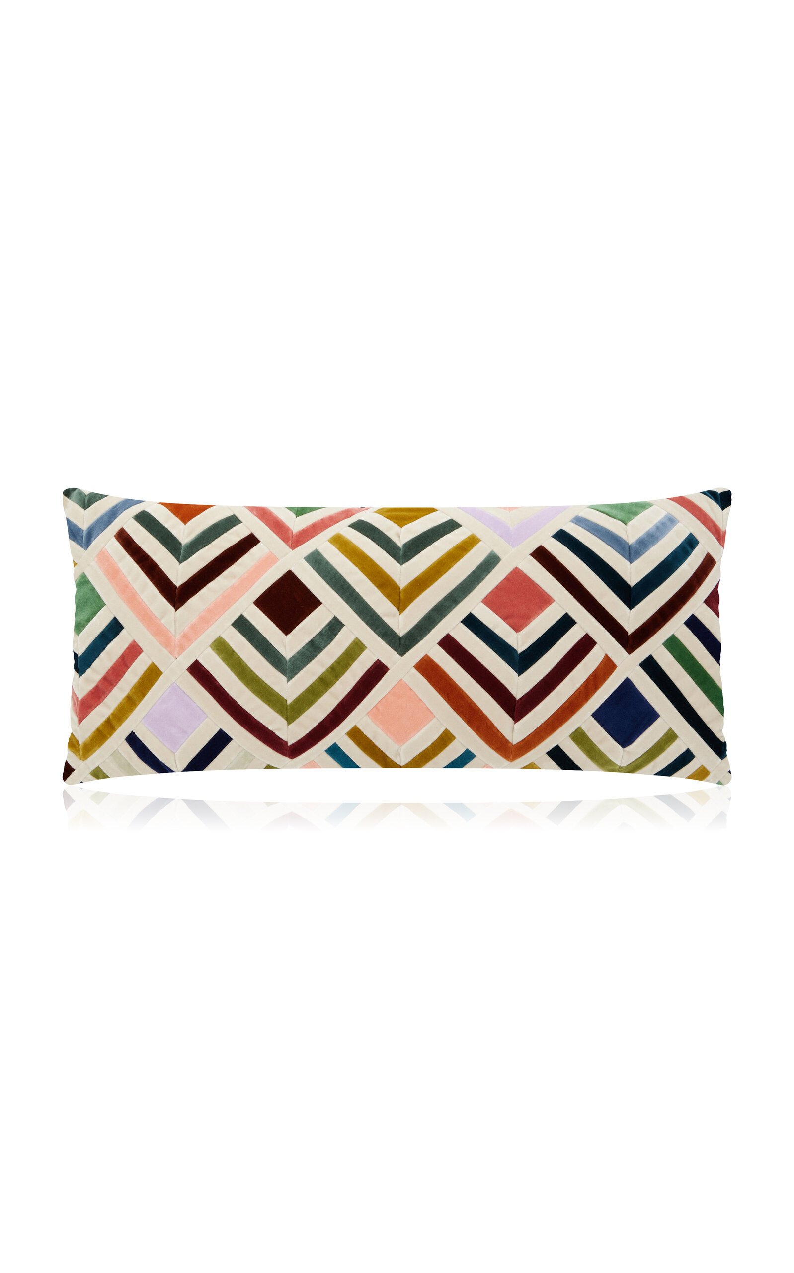 Christina Lundsteen Tallulah Cotton Velvet Cushion In Multi