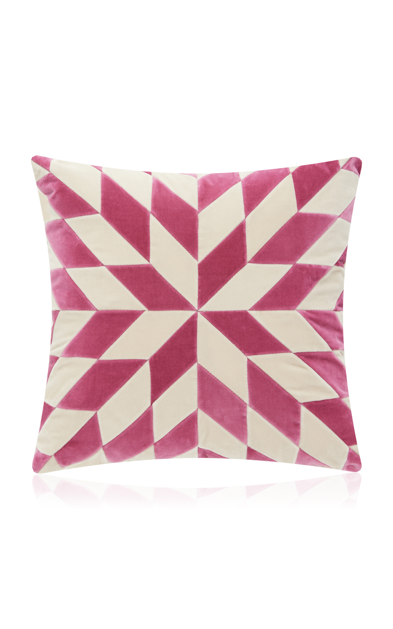 Christina Lundsteen Nova Cotton Velvet Cushion In Pink