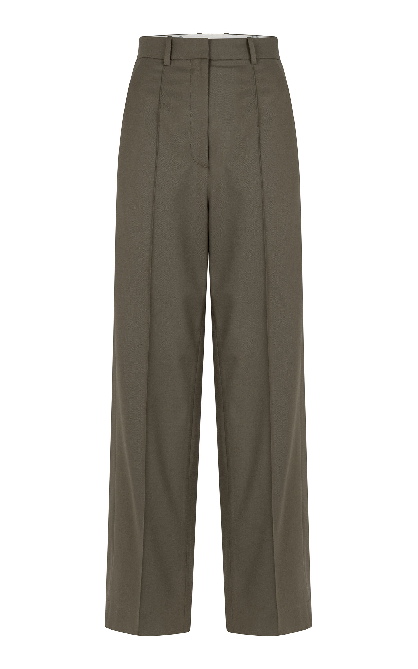 Antonella Tailored Stretch-Wool Straight-Leg Pants