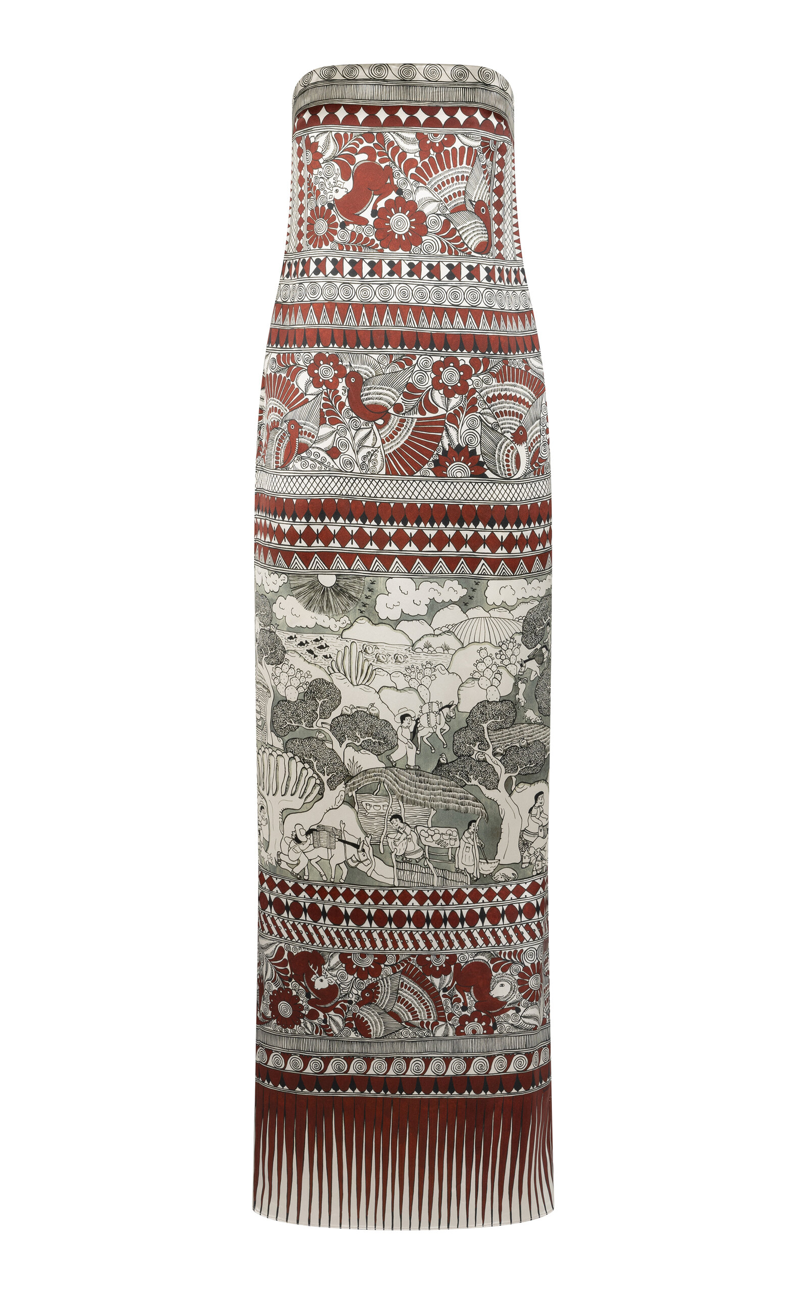 Shop Heirlome Rodrigo Printed Silk Maxi Dress