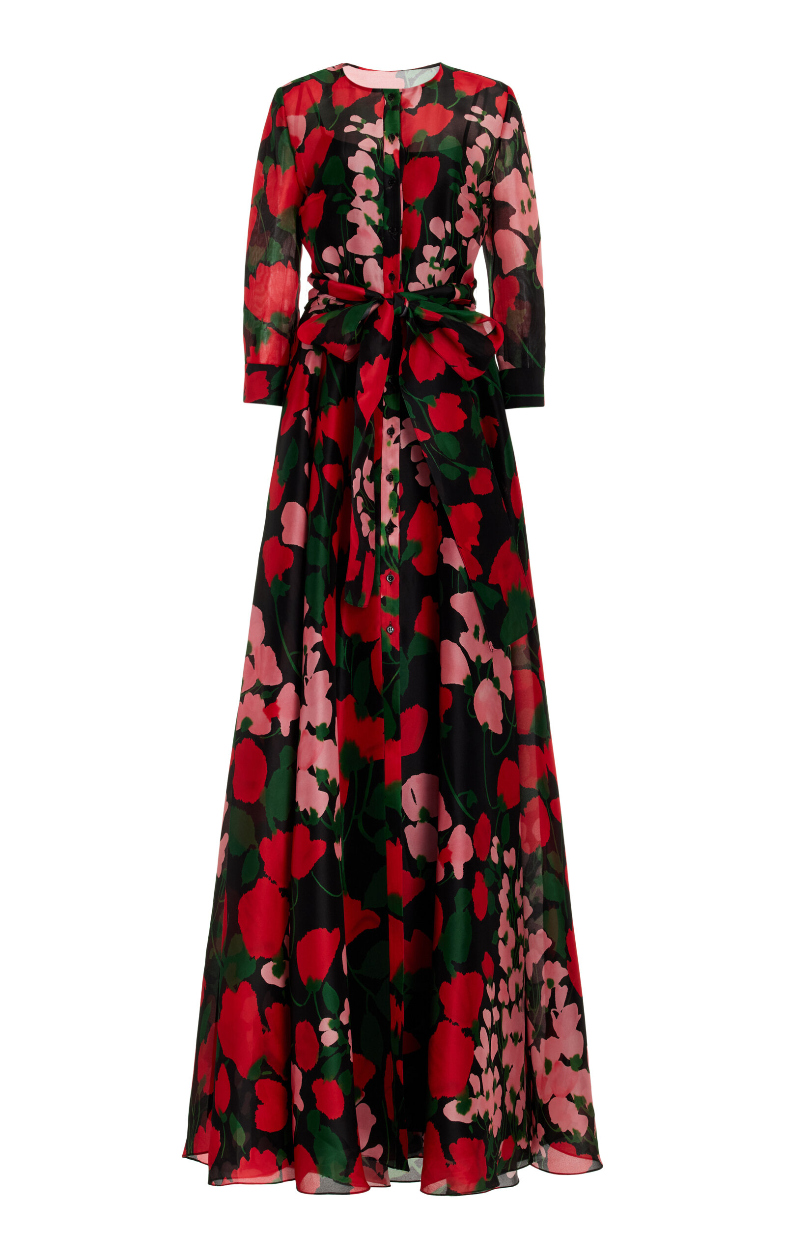 Floral Silk Gown