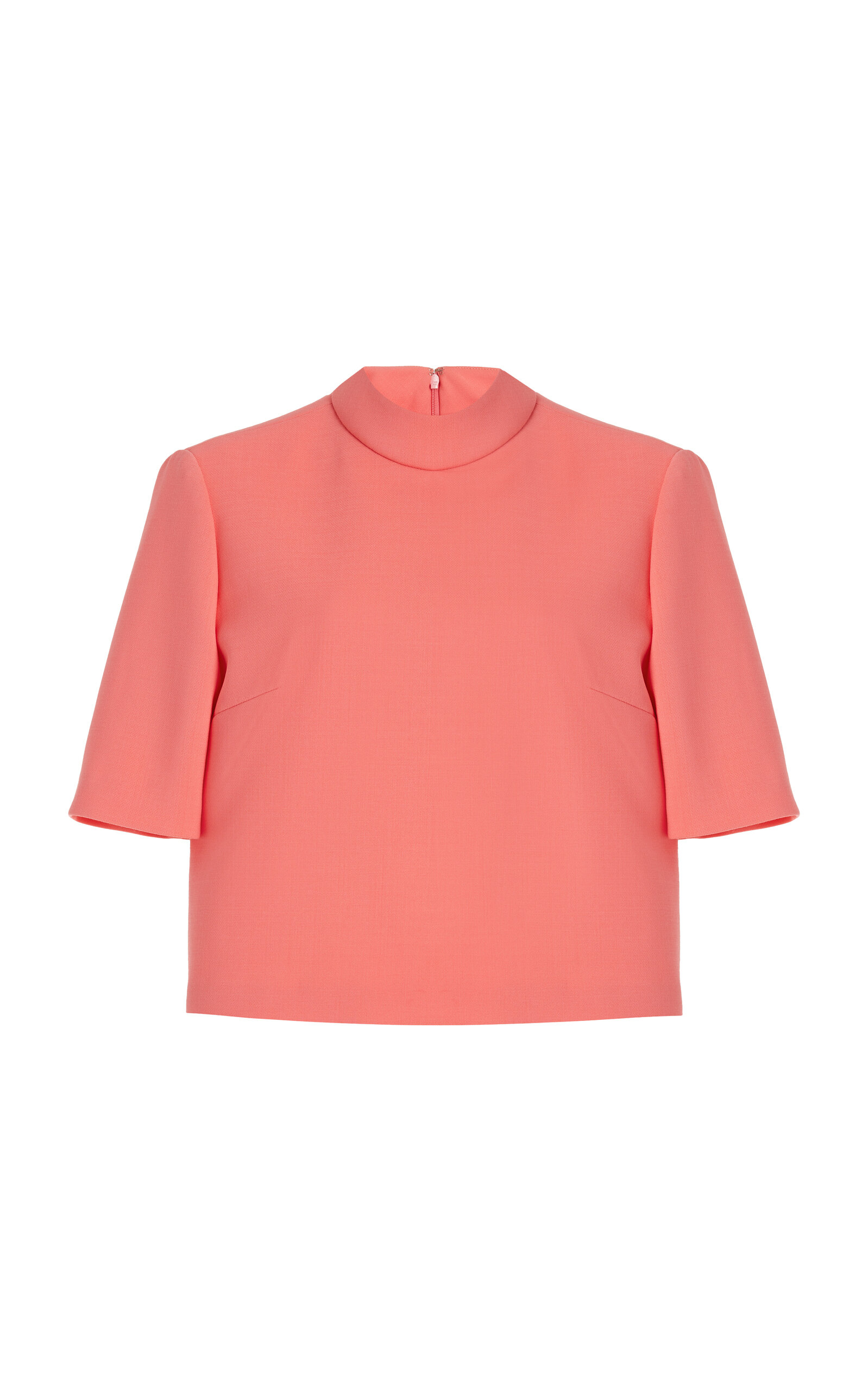 Mockneck Stretch-Wool Top