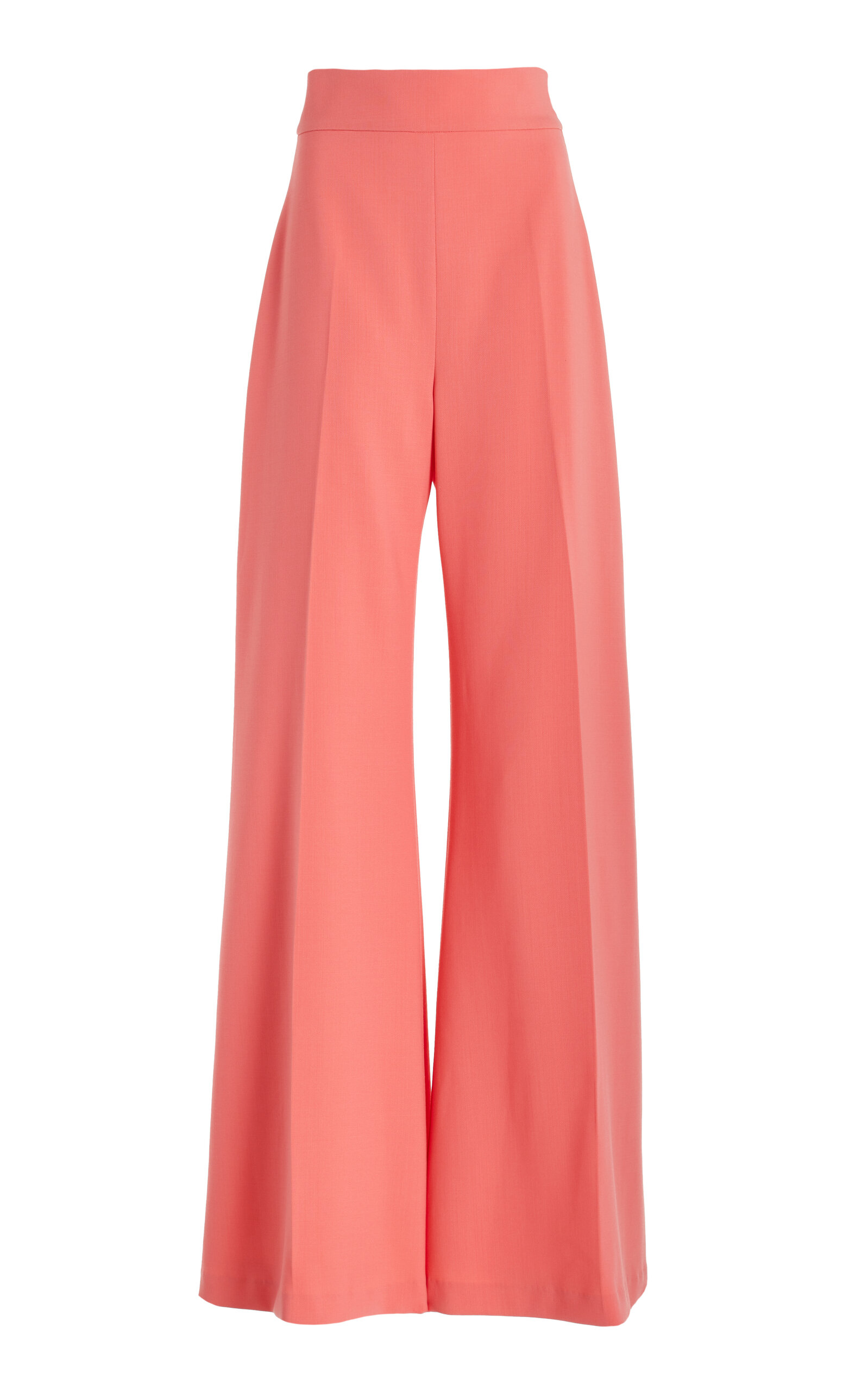 CAROLINA HERRERA HIGH-WAIST STRETCH-WOOL WIDE-LEG PANTS 