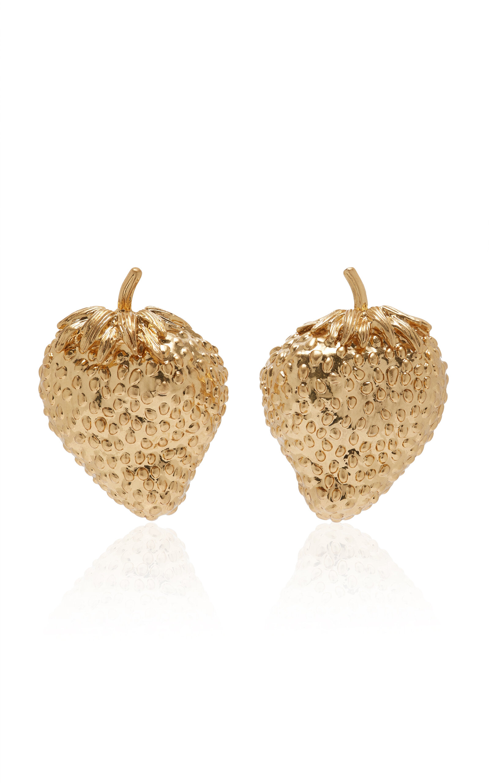 Strawberry Gold-Tone Earrings