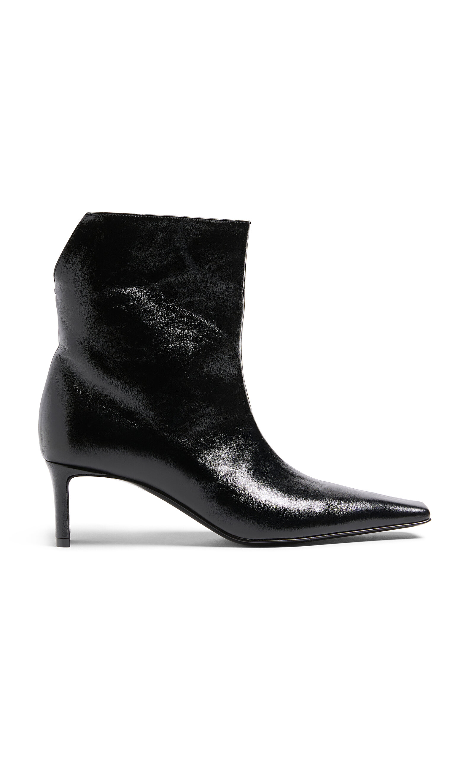 Shop Khaite Ona Leather Ankle Boots In Black