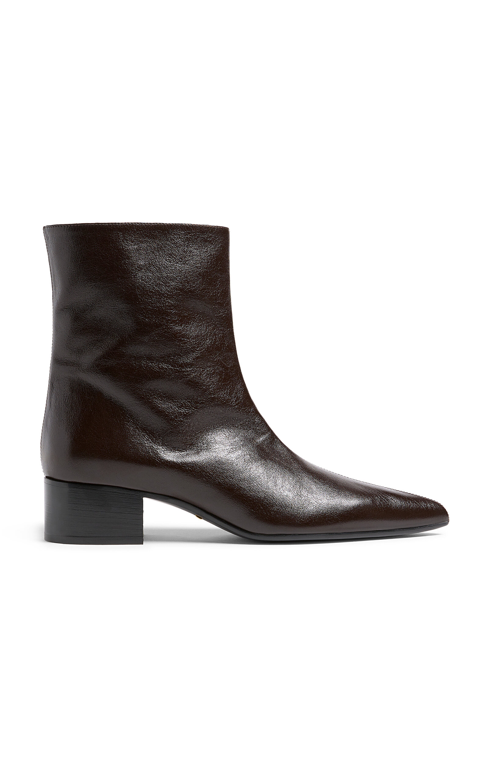 KHAITE ANDEE LEATHER ANKLE BOOTS 