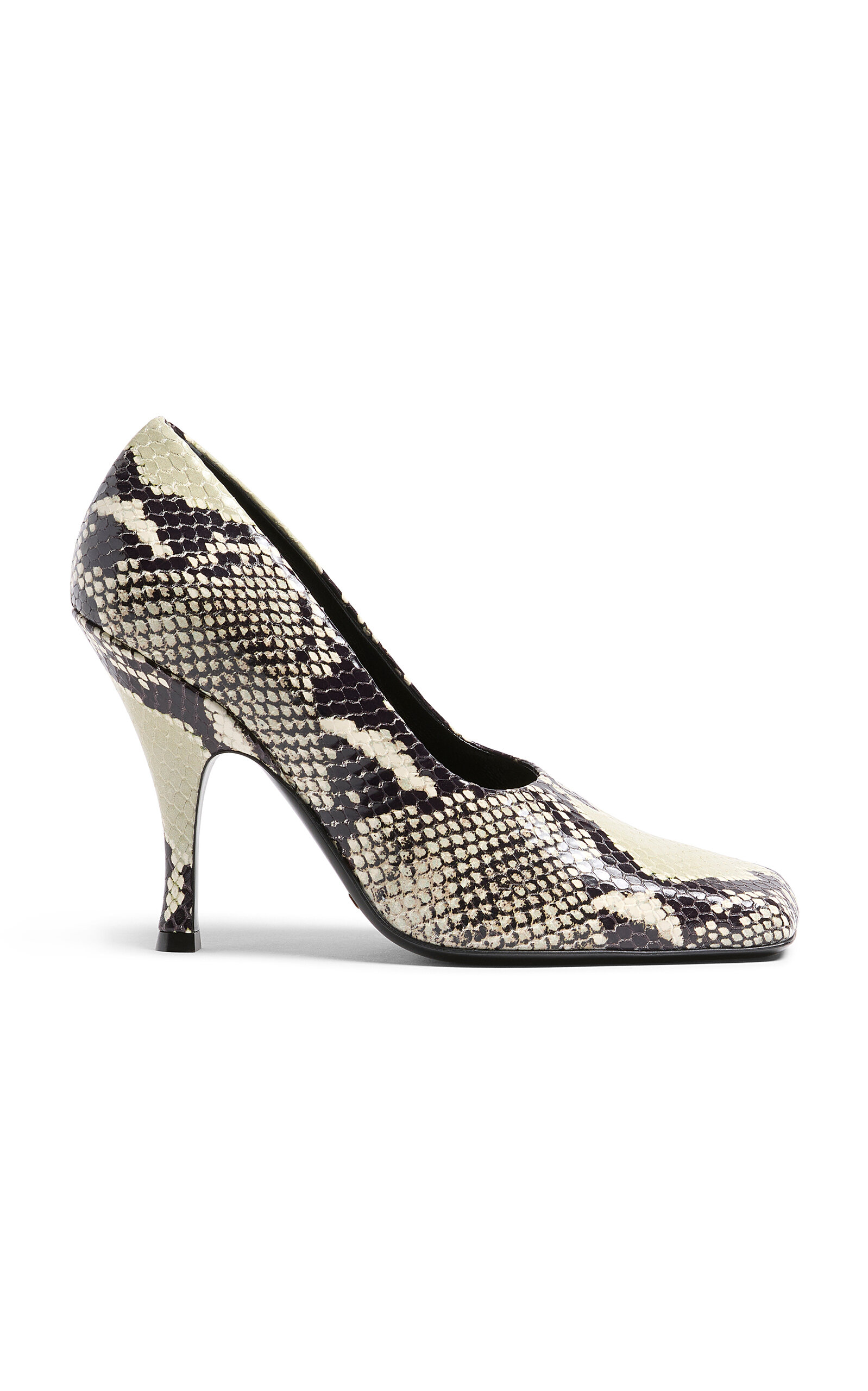 Eva Python-Effect Leather Pumps