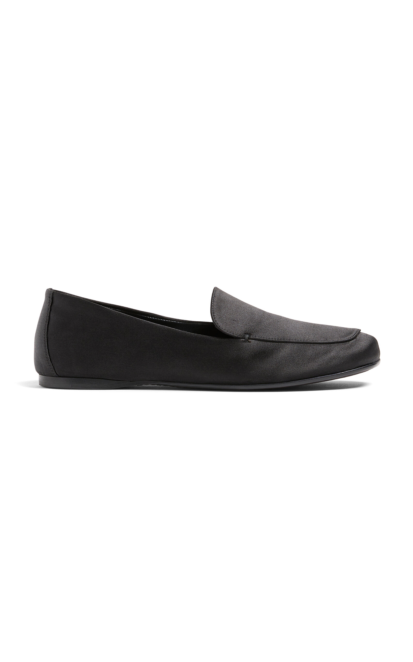 Shop Khaite Monroe Satin Loafers In Black