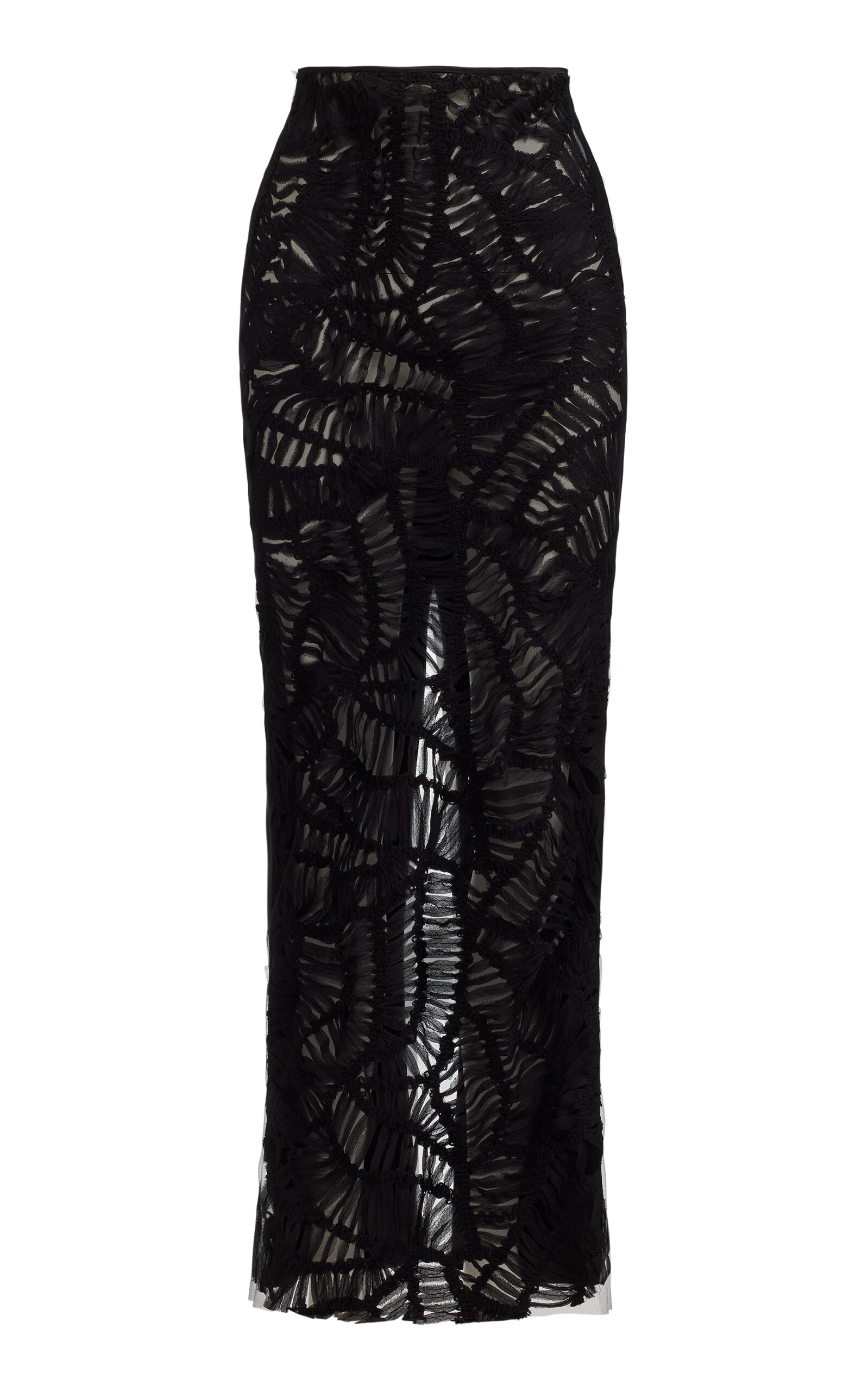 Shop Maticevski Consideration Embroidered Lace Maxi Skirt In Black