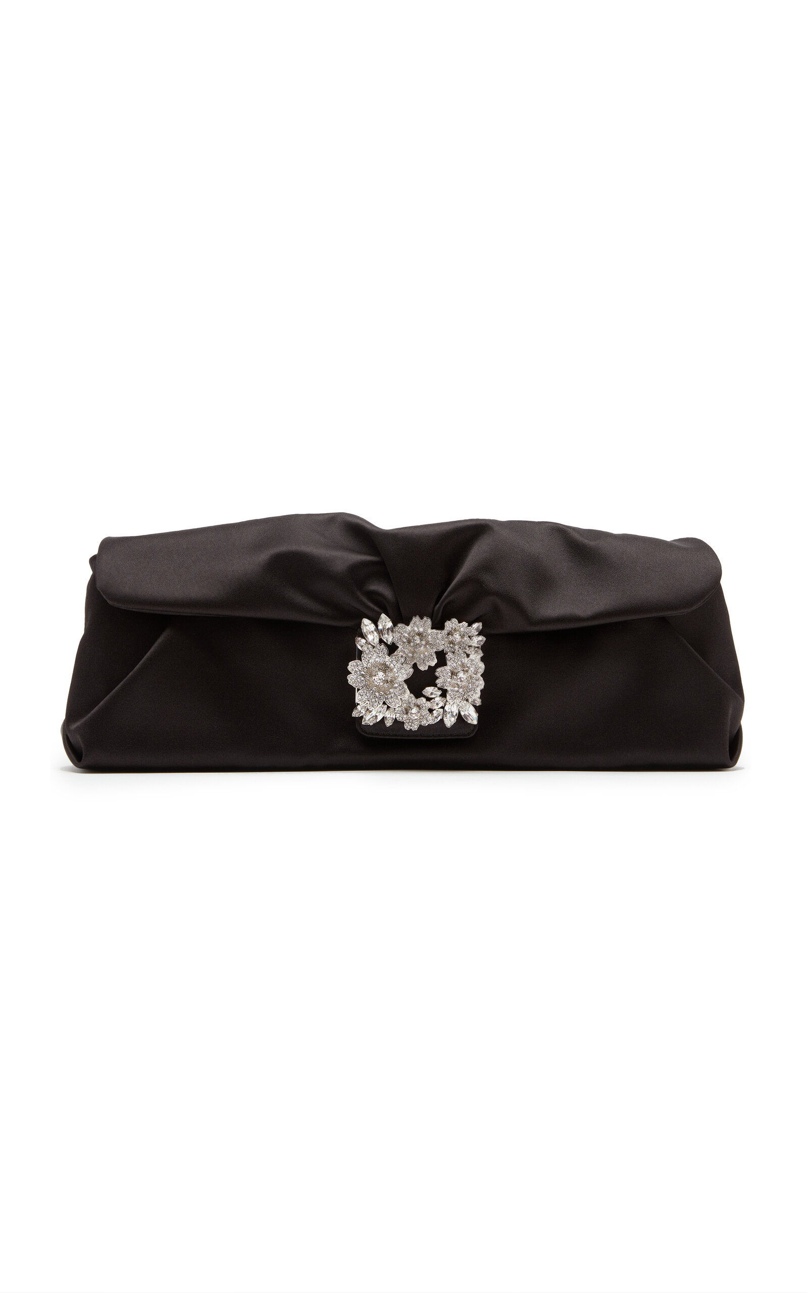 Bouquet Strass-Embellished Satin Clutch