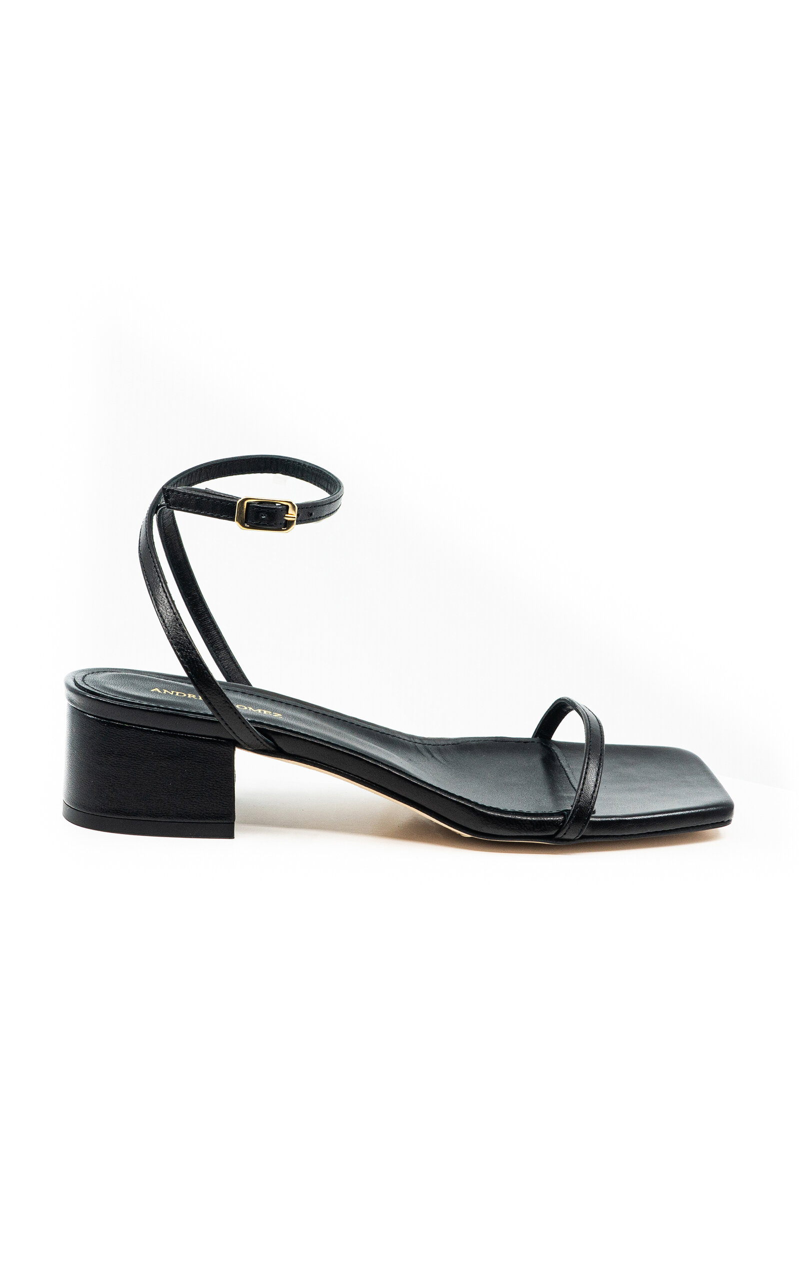 Shop Andrea Gomez Brook Leather Sandals In Black