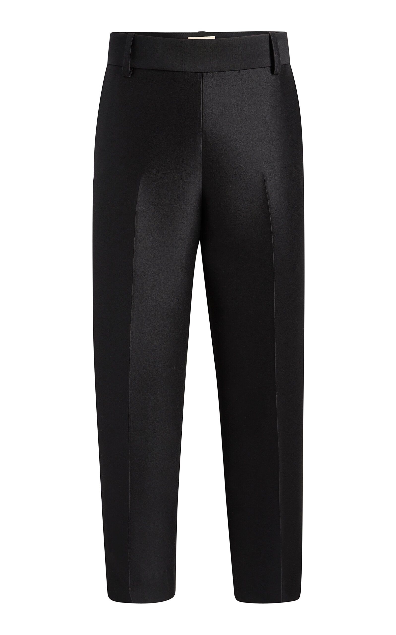 Cam Wool-Silk Straight-Leg Pants