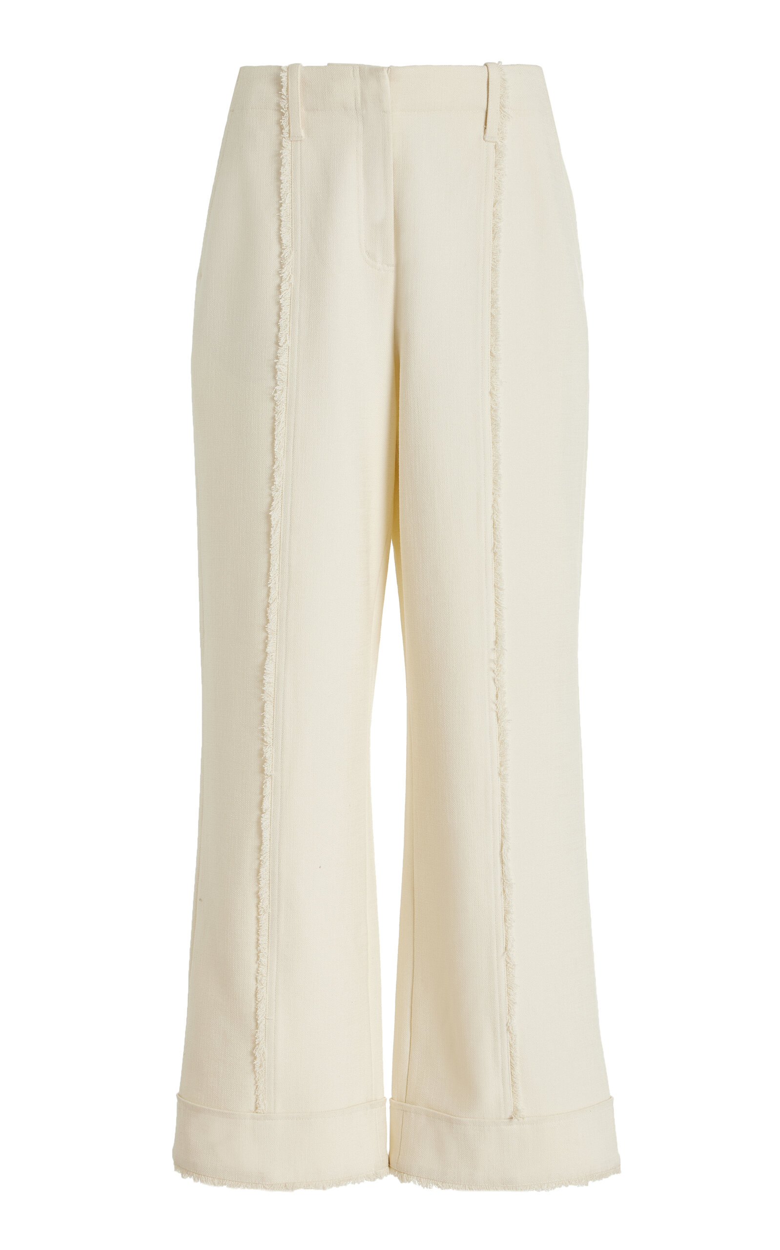 Sully Cropped Crepe Wide-Leg Pants