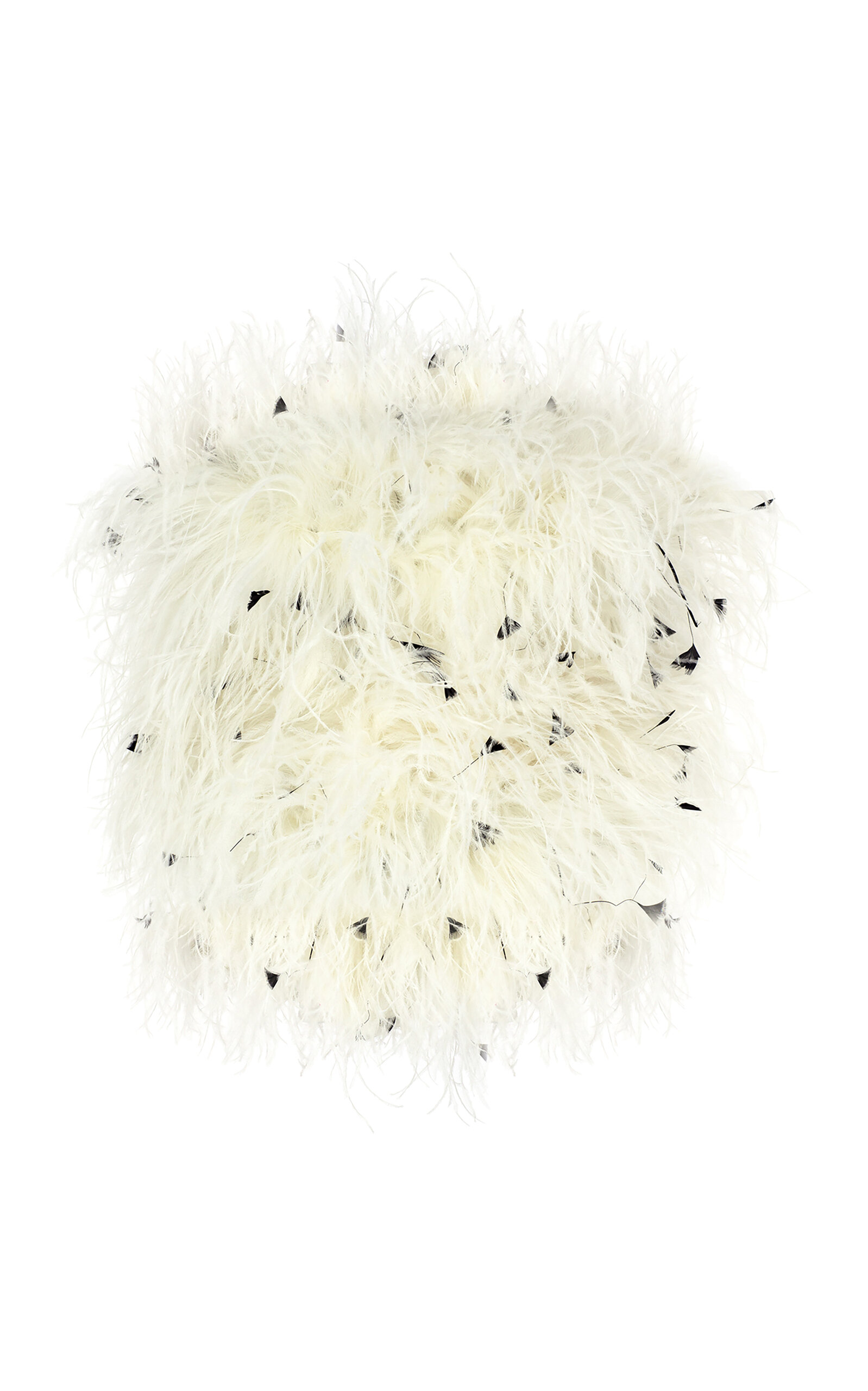 The New Arrivals Ilkyaz Ozel Aura Ostrich Feather Top In White