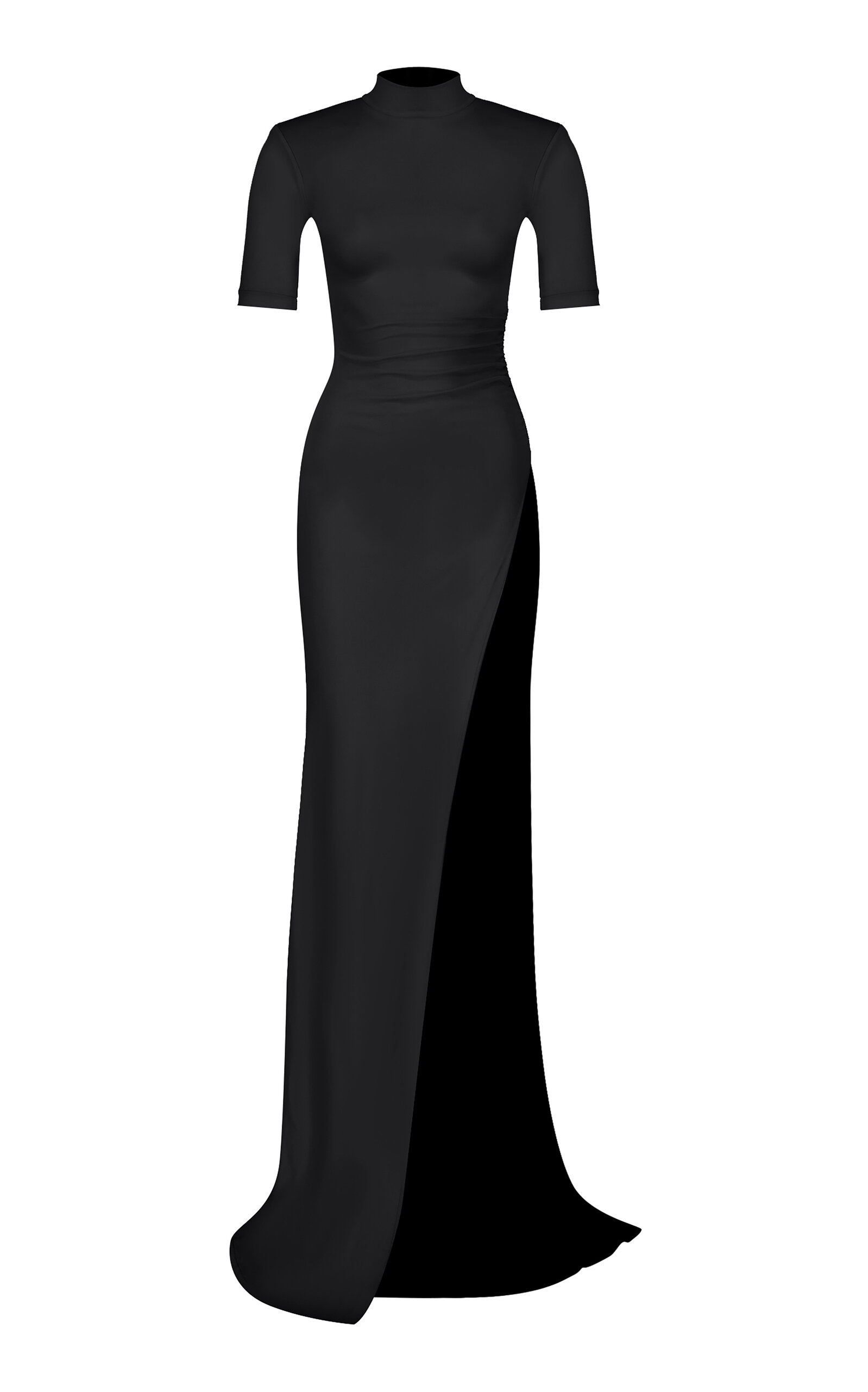 The New Arrivals Ilkyaz Ozel Pernille Crepe Maxi Dress In Black