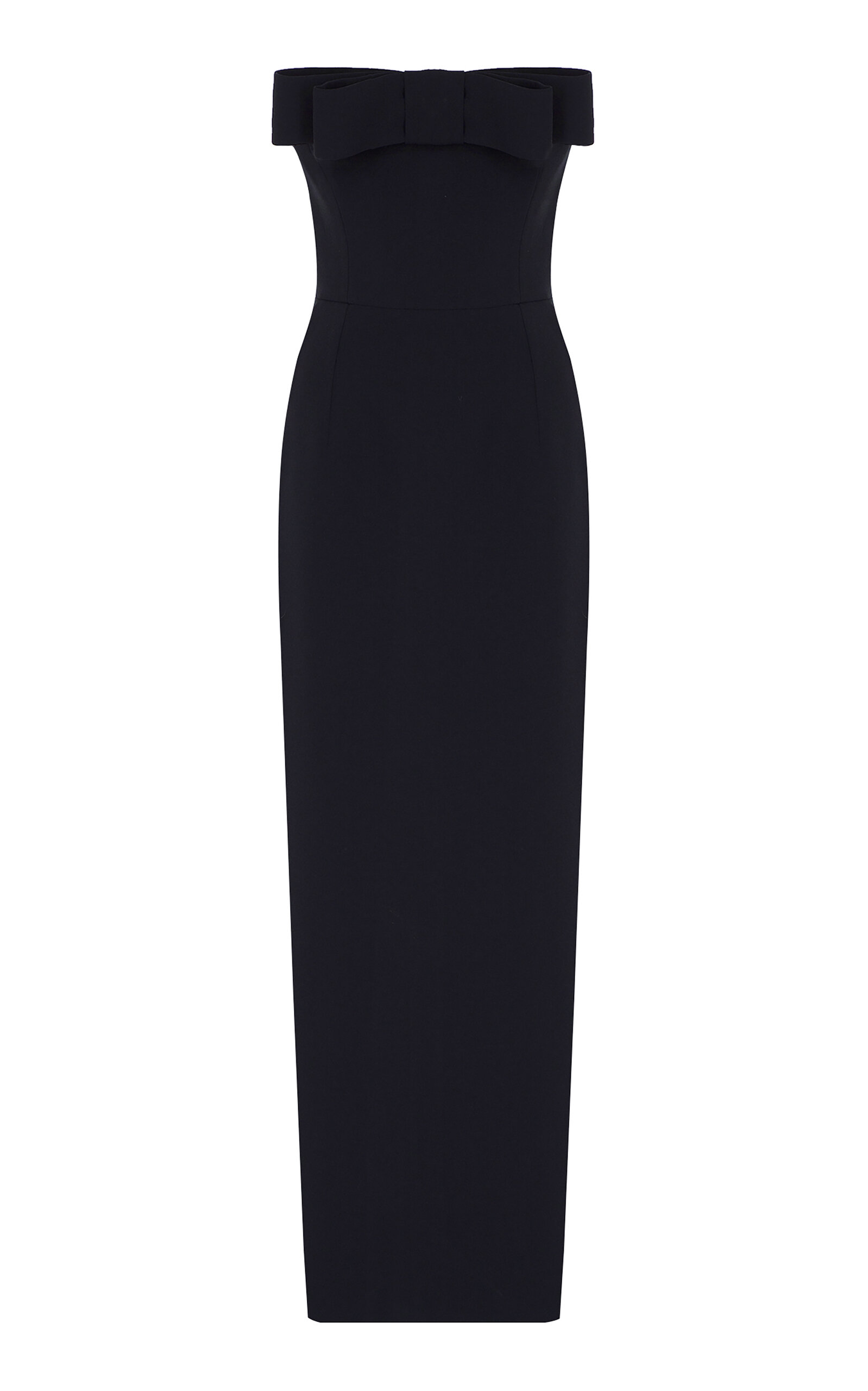 The New Arrivals Ilkyaz Ozel Sisu Bow-detailed Crepe Maxi Dress In Black