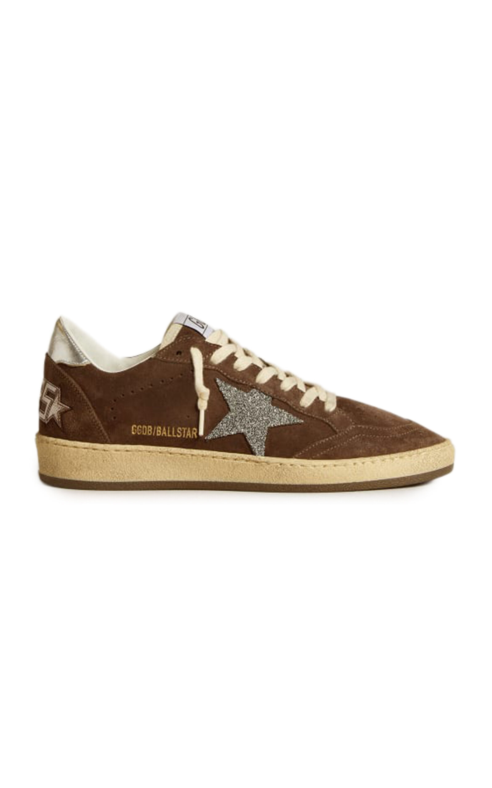 Ballstar Glitter-Embellished Suede Sneakers