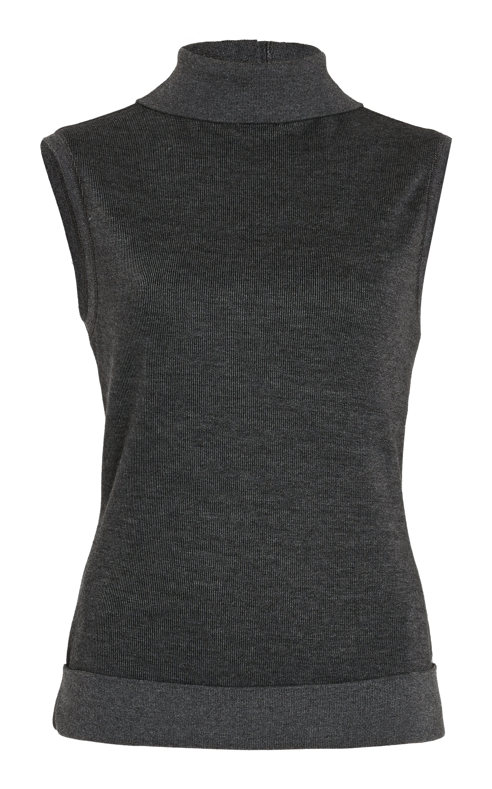 Sandrine Soufflé-Knit Sleeveless Top