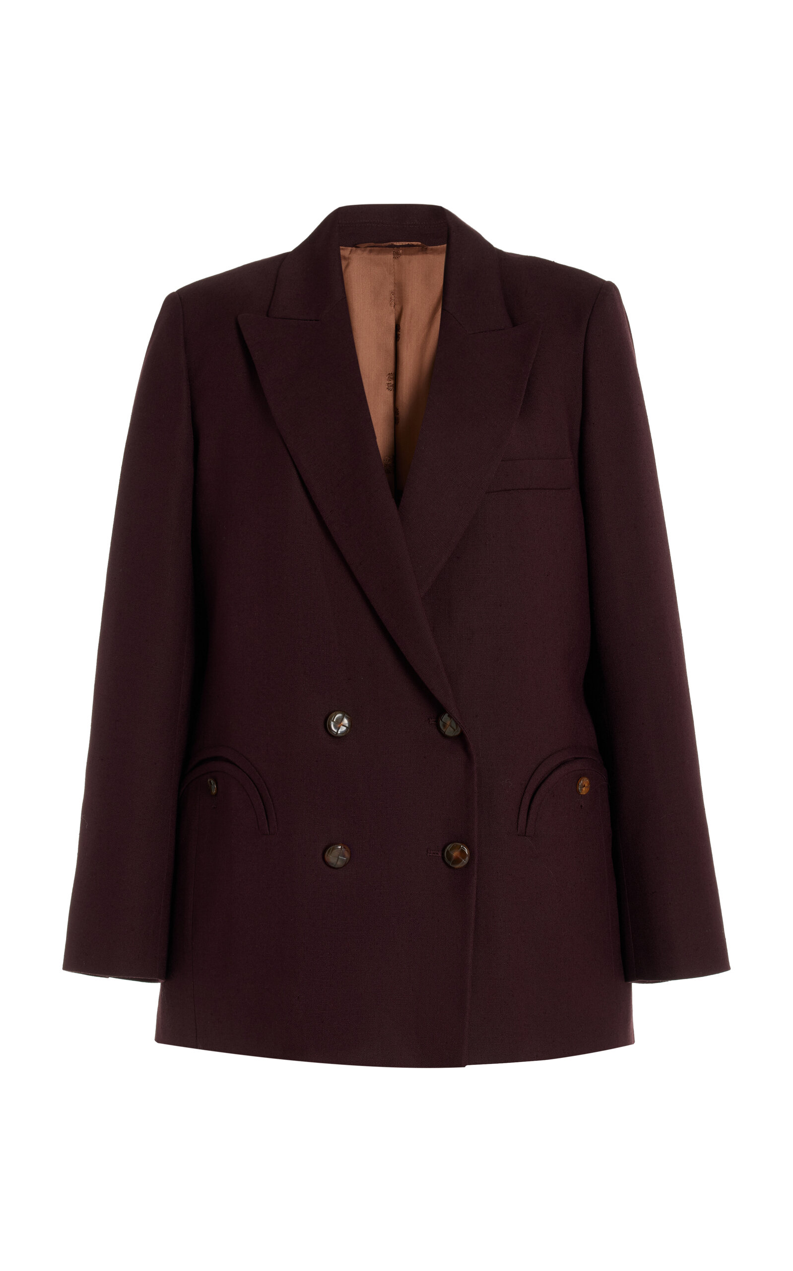 Shop Blazé Milano Misaka Everynight Blazer In Burgundy