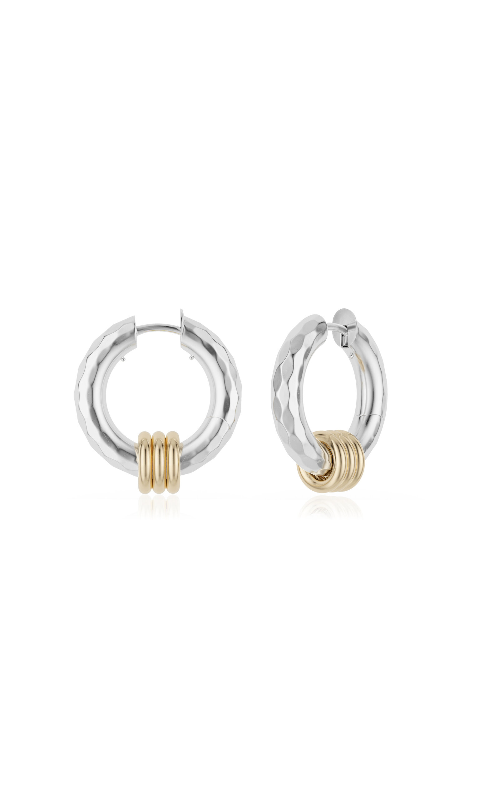 Shop Spinelli Kilcollin Ursa Minor 18k Yellow Gold; Sterling Silver Diamond Earrings