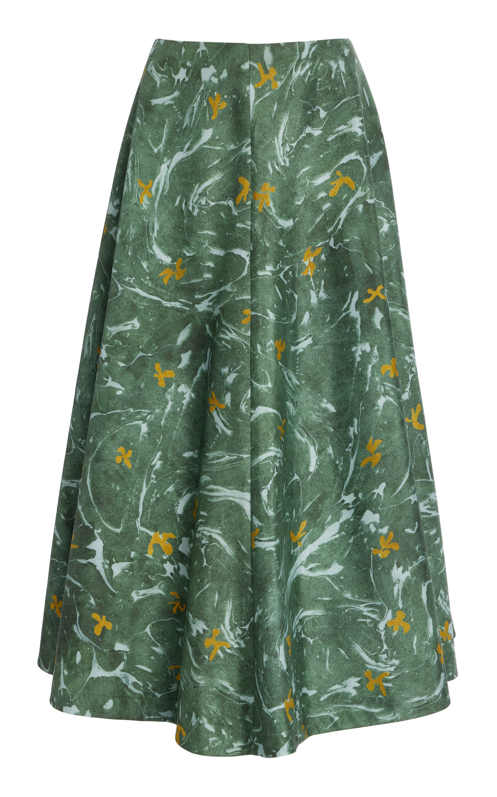 Varda Printed Silk Midi Skirt