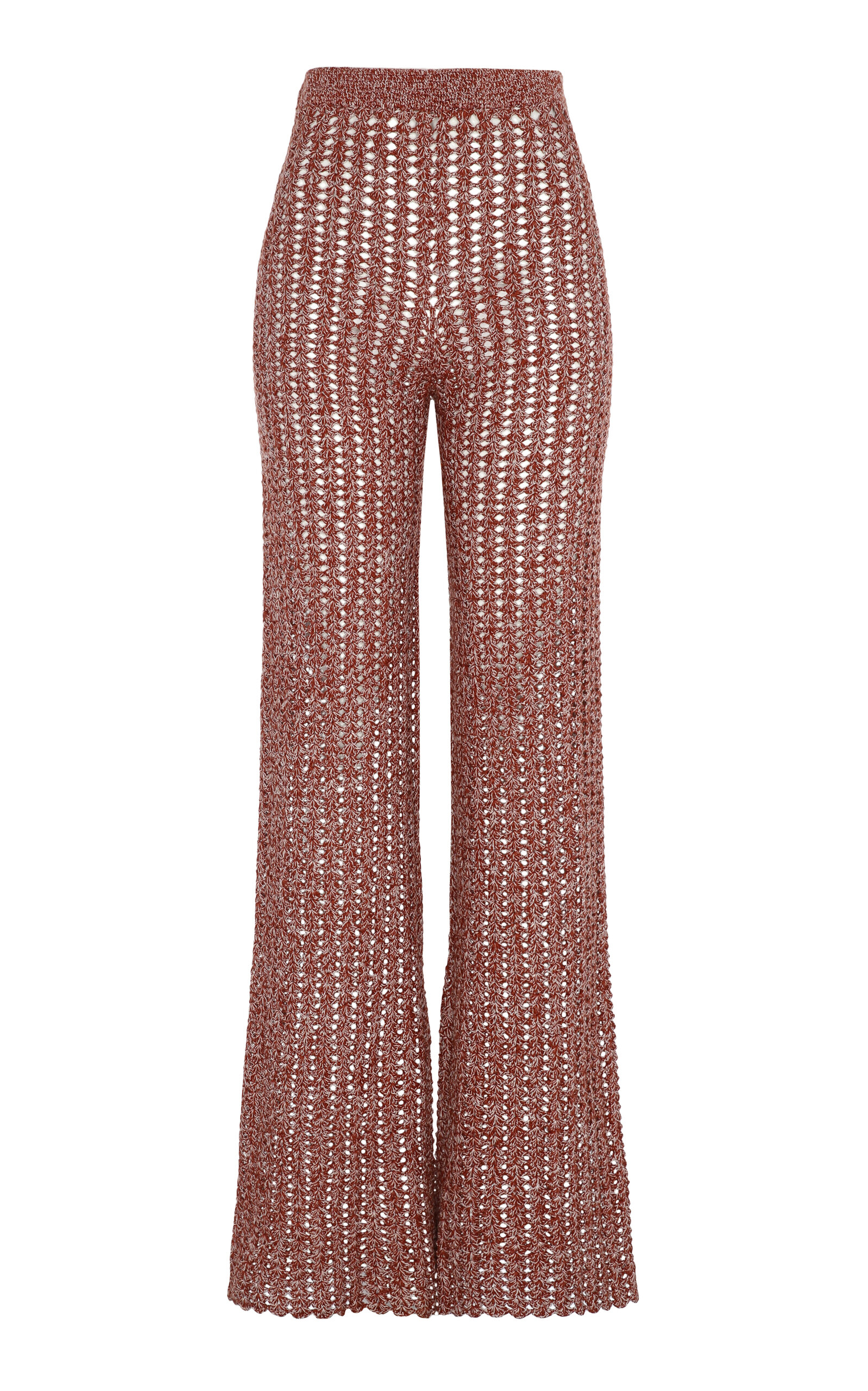 Aija Cotton Crochet Flare Pants