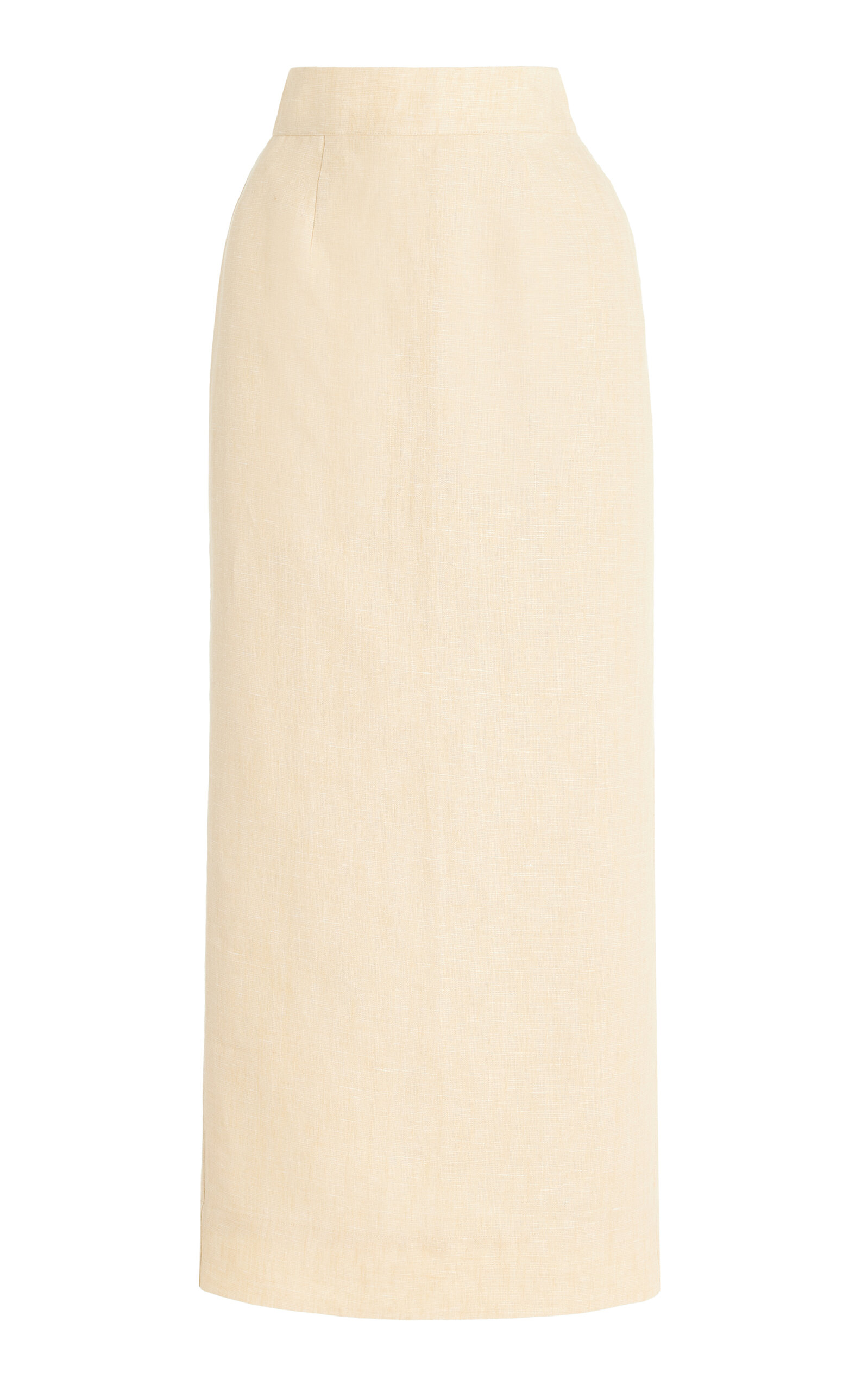 Exclusive Emma High-Waisted Linen Midi Skirt