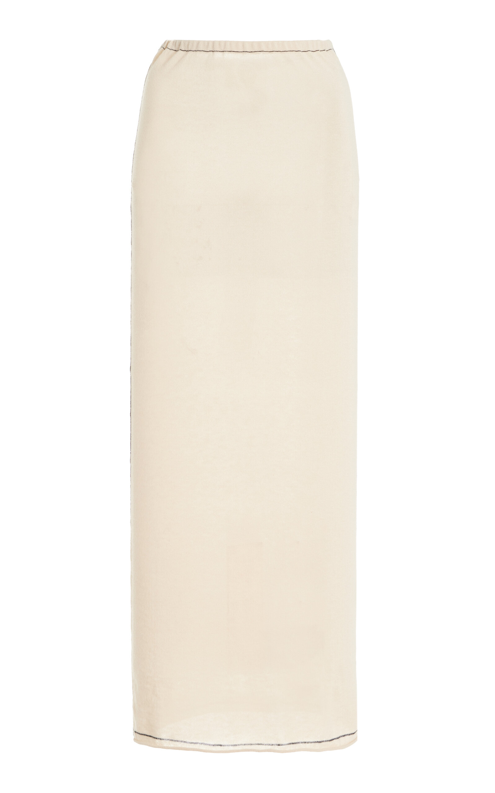 Shop Zulu & Zephyr Cotton-blend Knit Skirt In Ivory