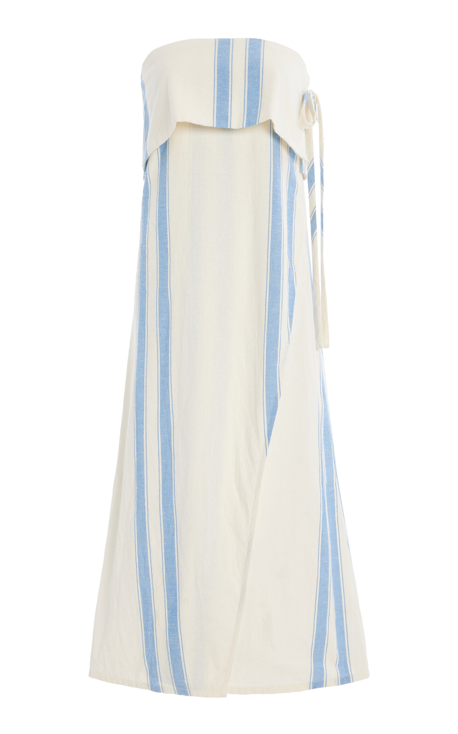 Striped Cotton-Linen Dress