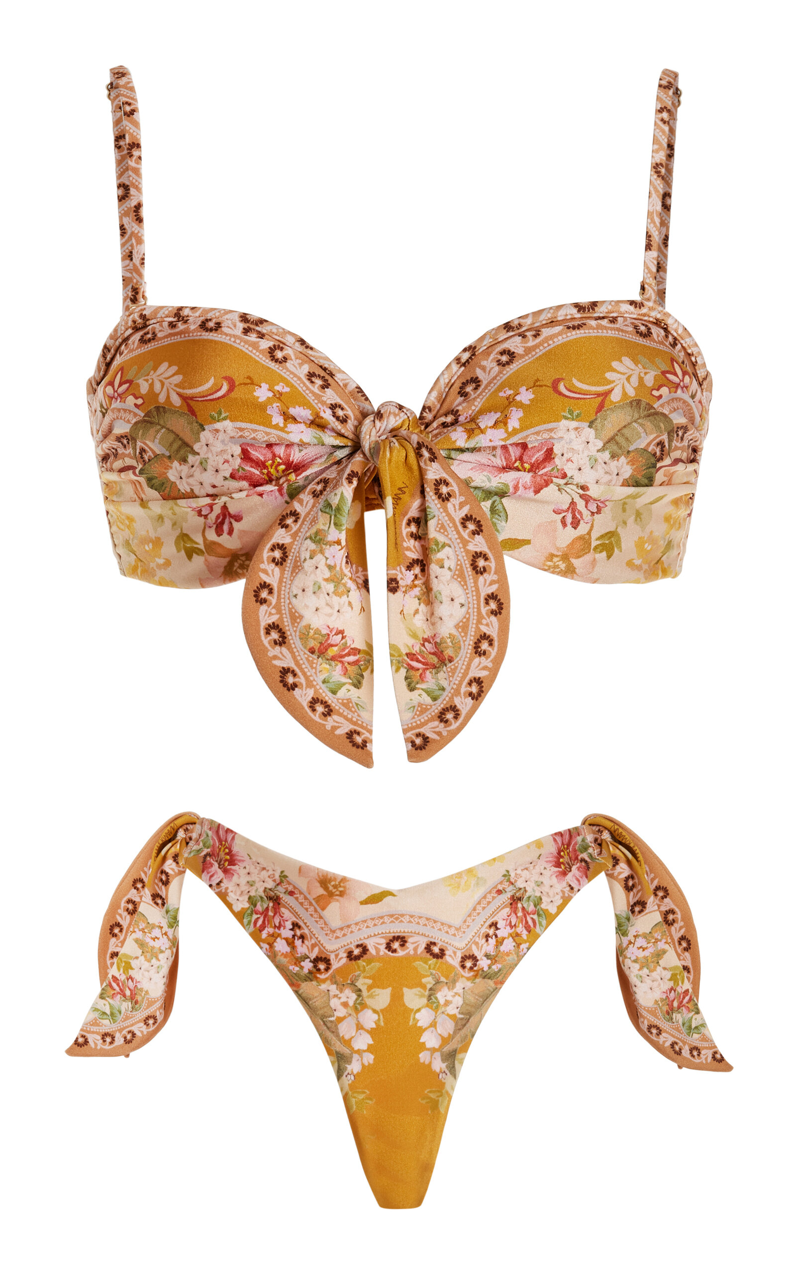 Shop Zimmermann Wylie Floral Scarf-tie Bikini