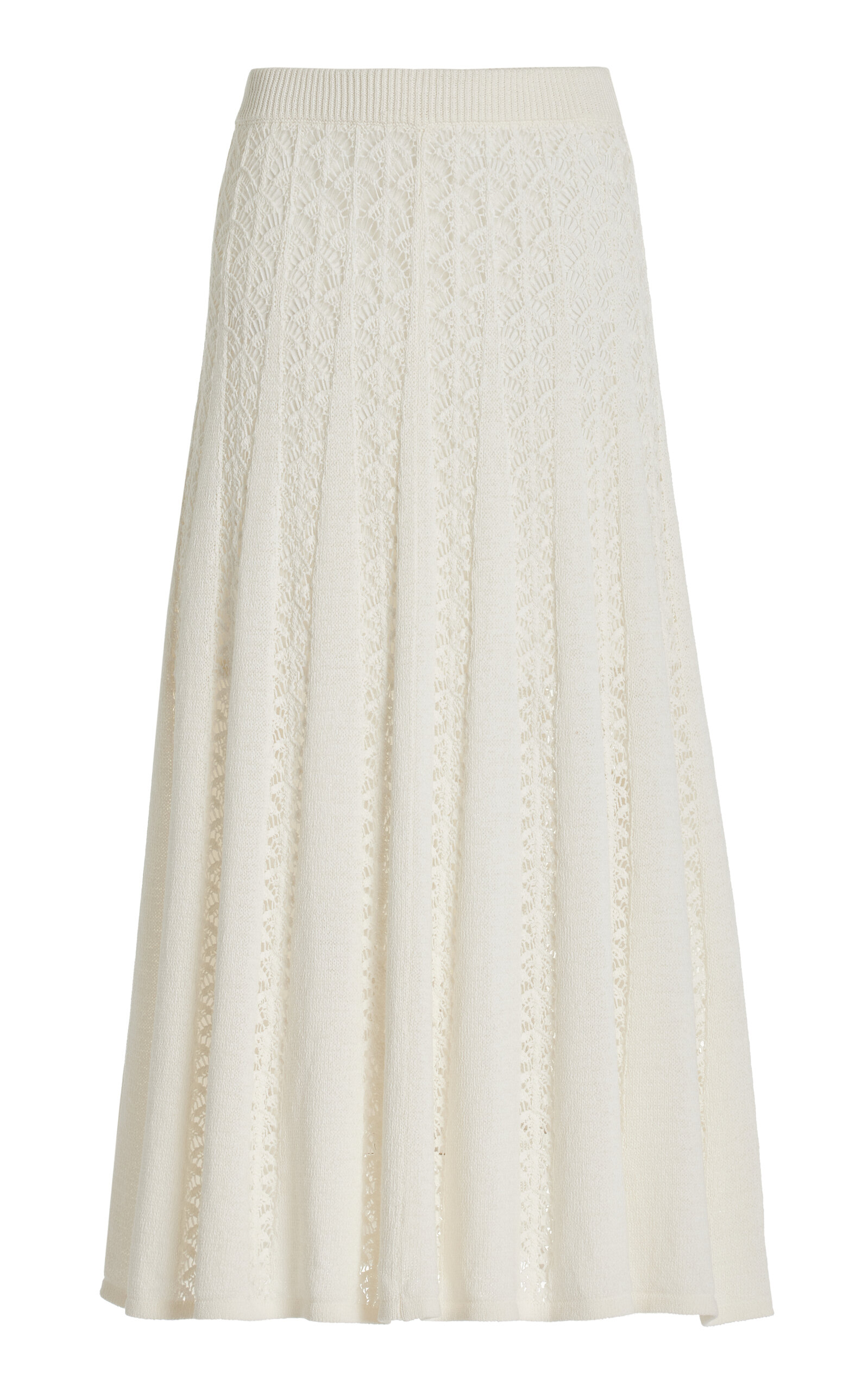 Wylie Flared Knit-Cotton Skirt