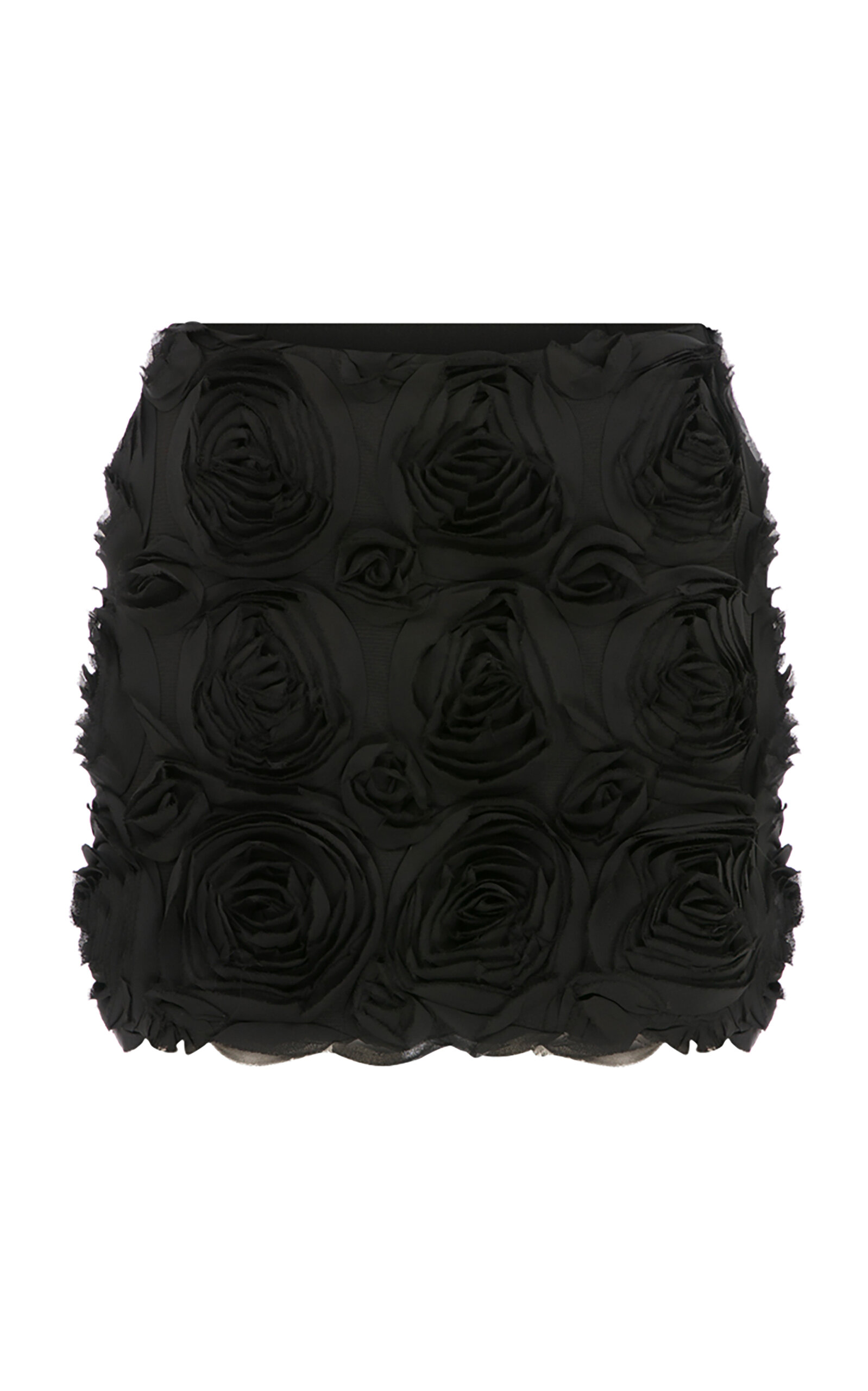 . Rosemary Rosette-Detailed Crepe Mini Skirt