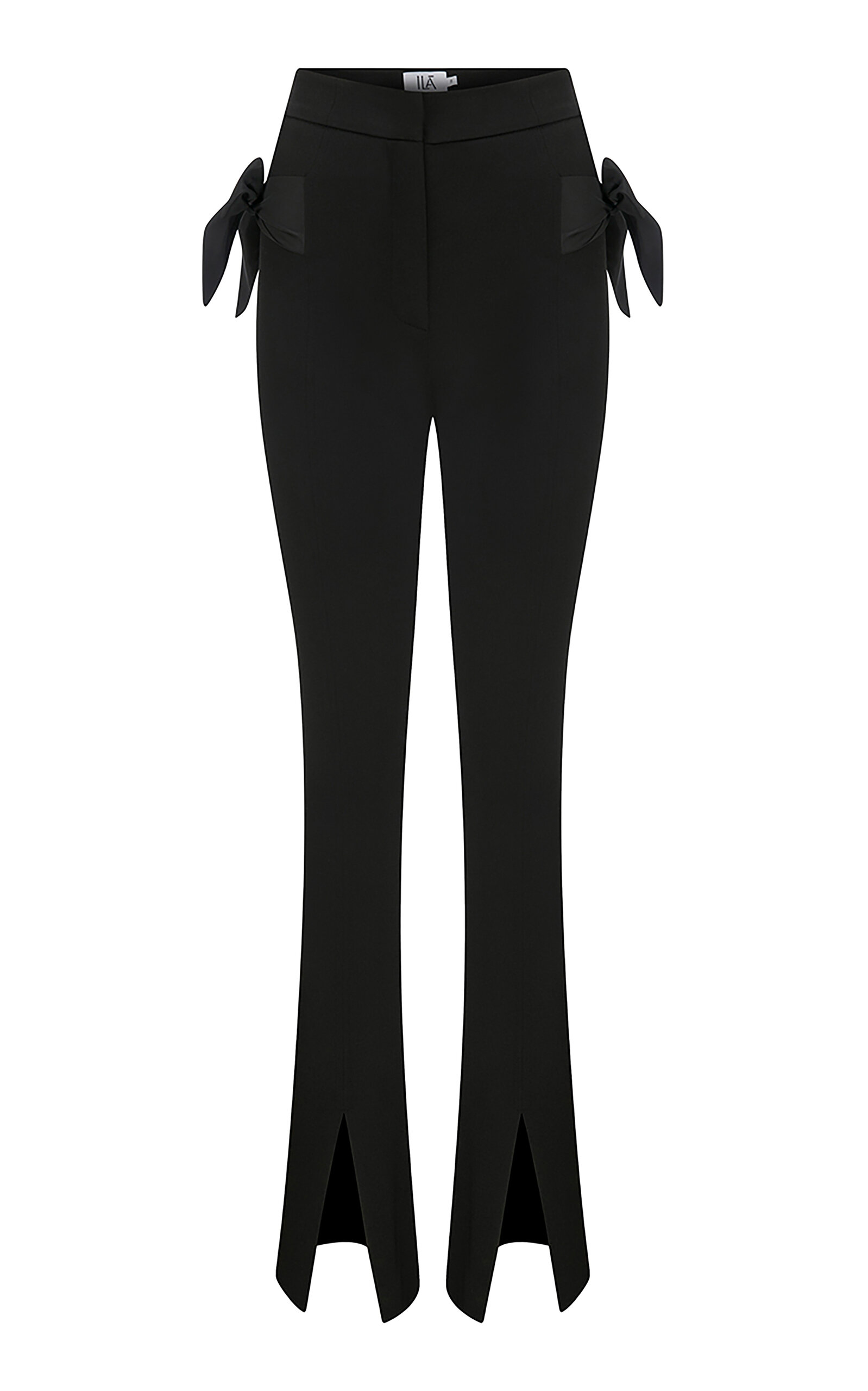 . Marissa Bow-Detailed Slim Stretch-Suiting Pants