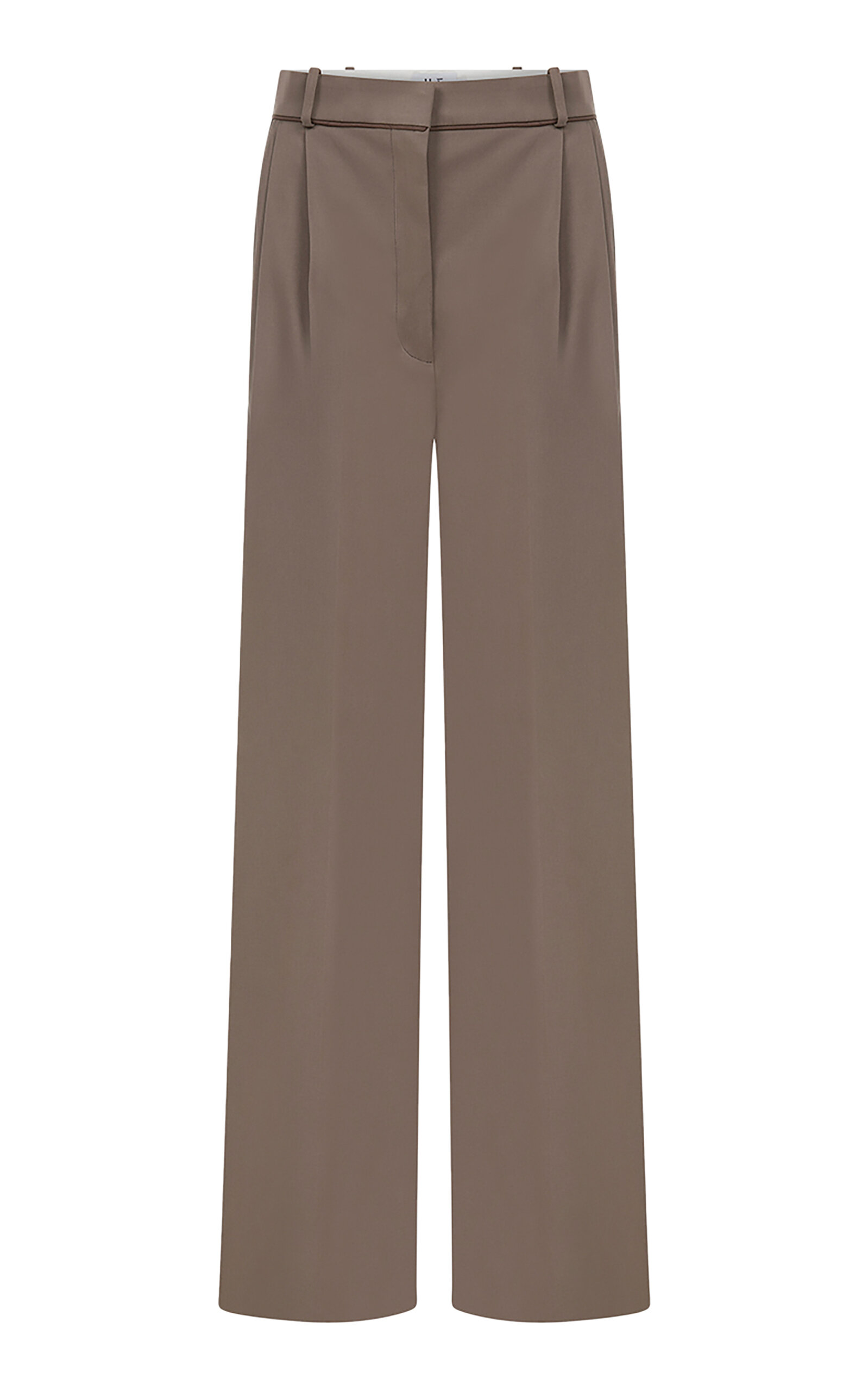 Ila Daisy Pleated Cotton-blend Wide-leg Pants In Taupe