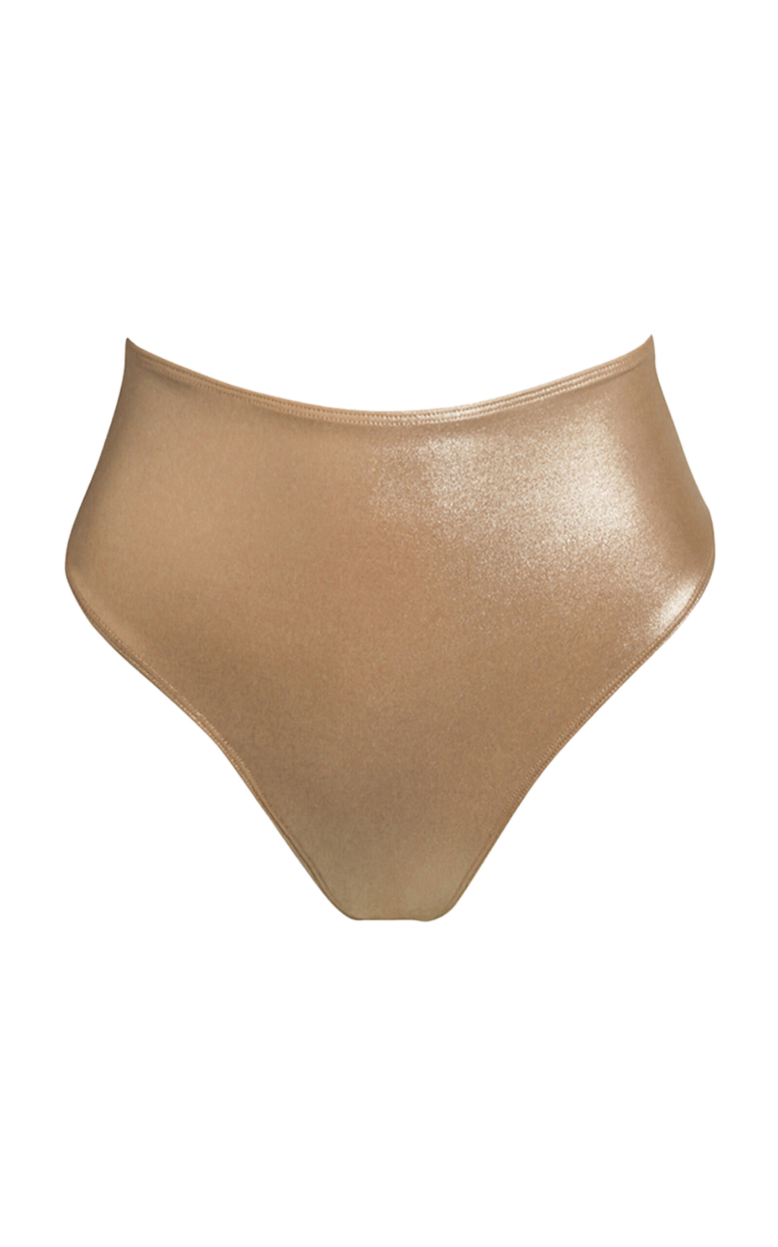 Shop Sara Cristina Marina High-rise Bikini Bottoms In Gold