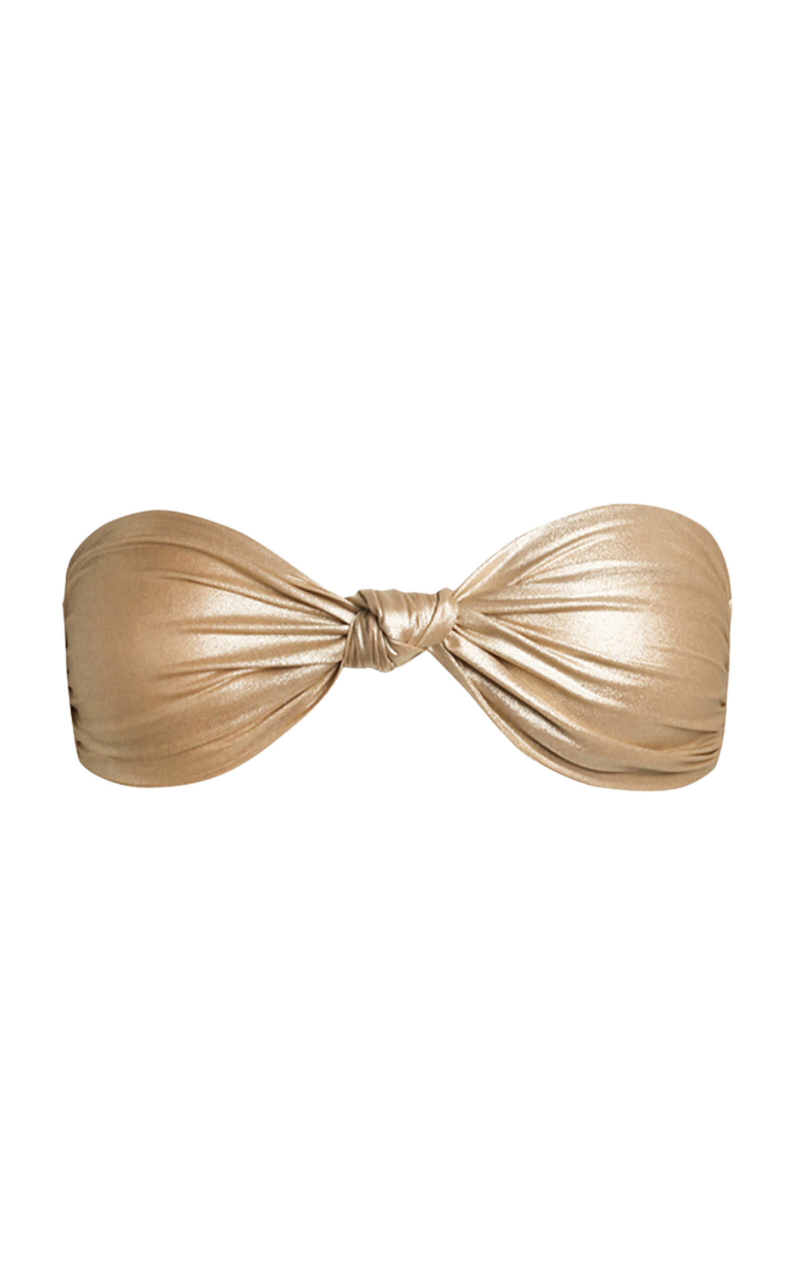 Shop Sara Cristina Marina Bikini Top In Gold