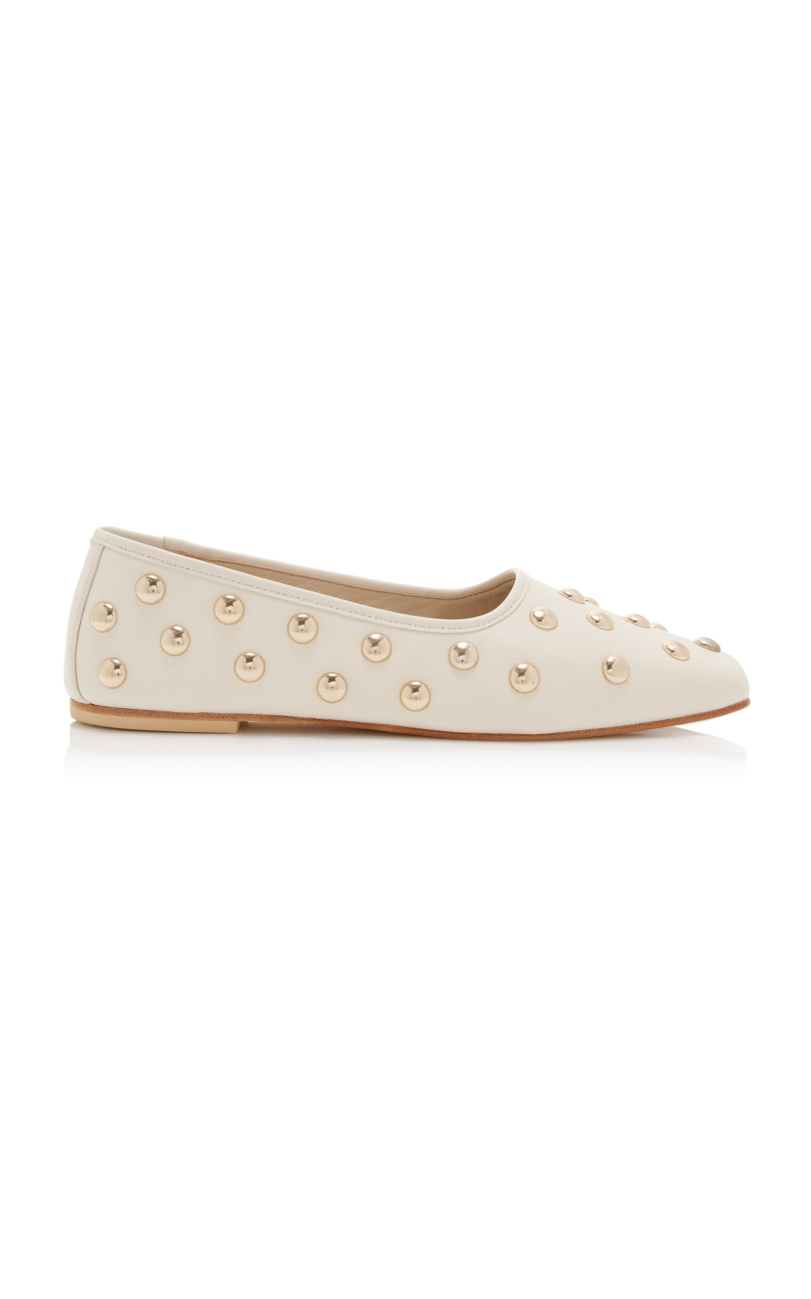 FRĒDA SALVADOR Jessie Studded Leather Ballet Flats