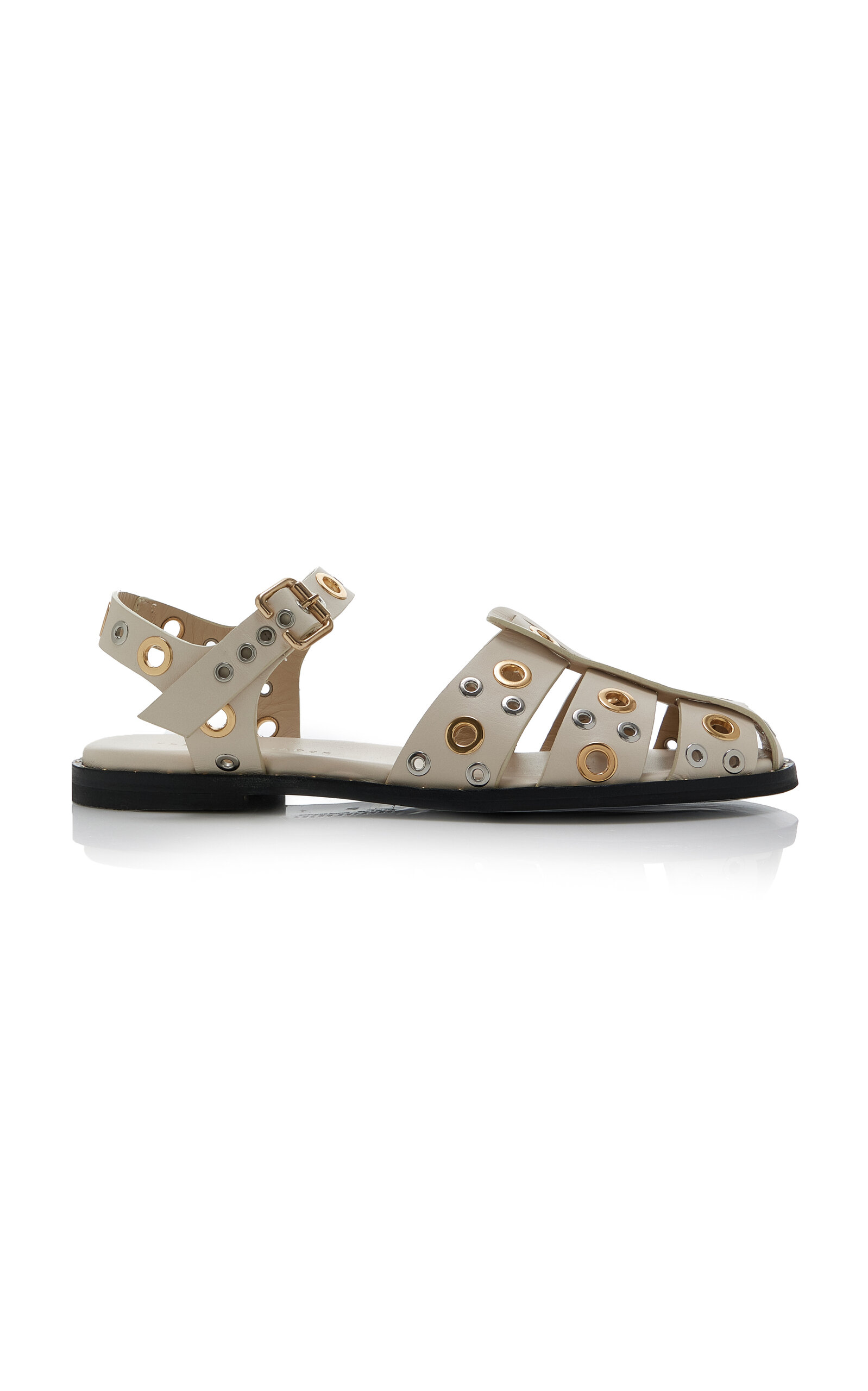 FRĒDA SALVADOR Sera Studded Leather Fisherman Sandals