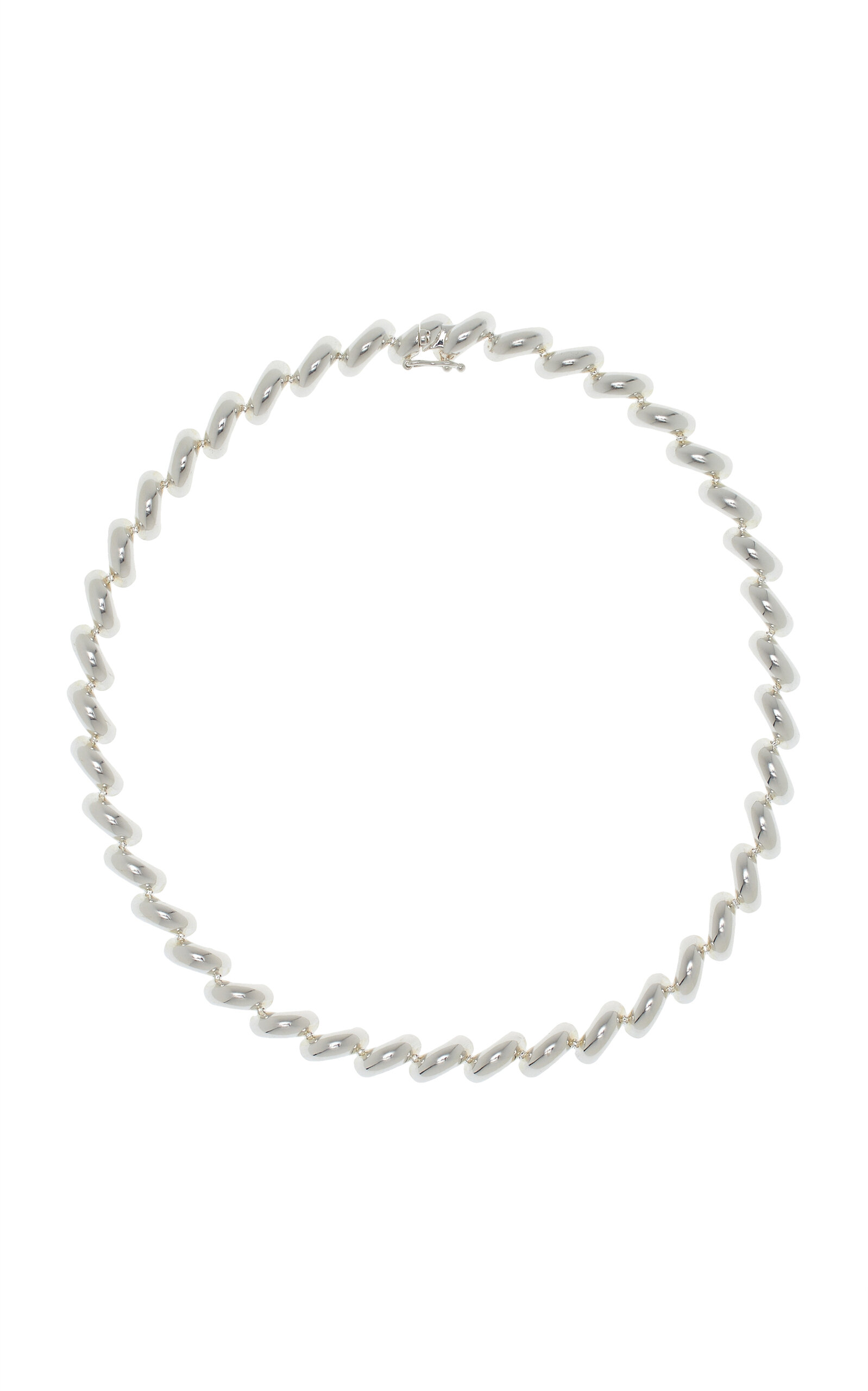 LIE STUDIO THE EDITH STERLING SILVER NECKLACE 