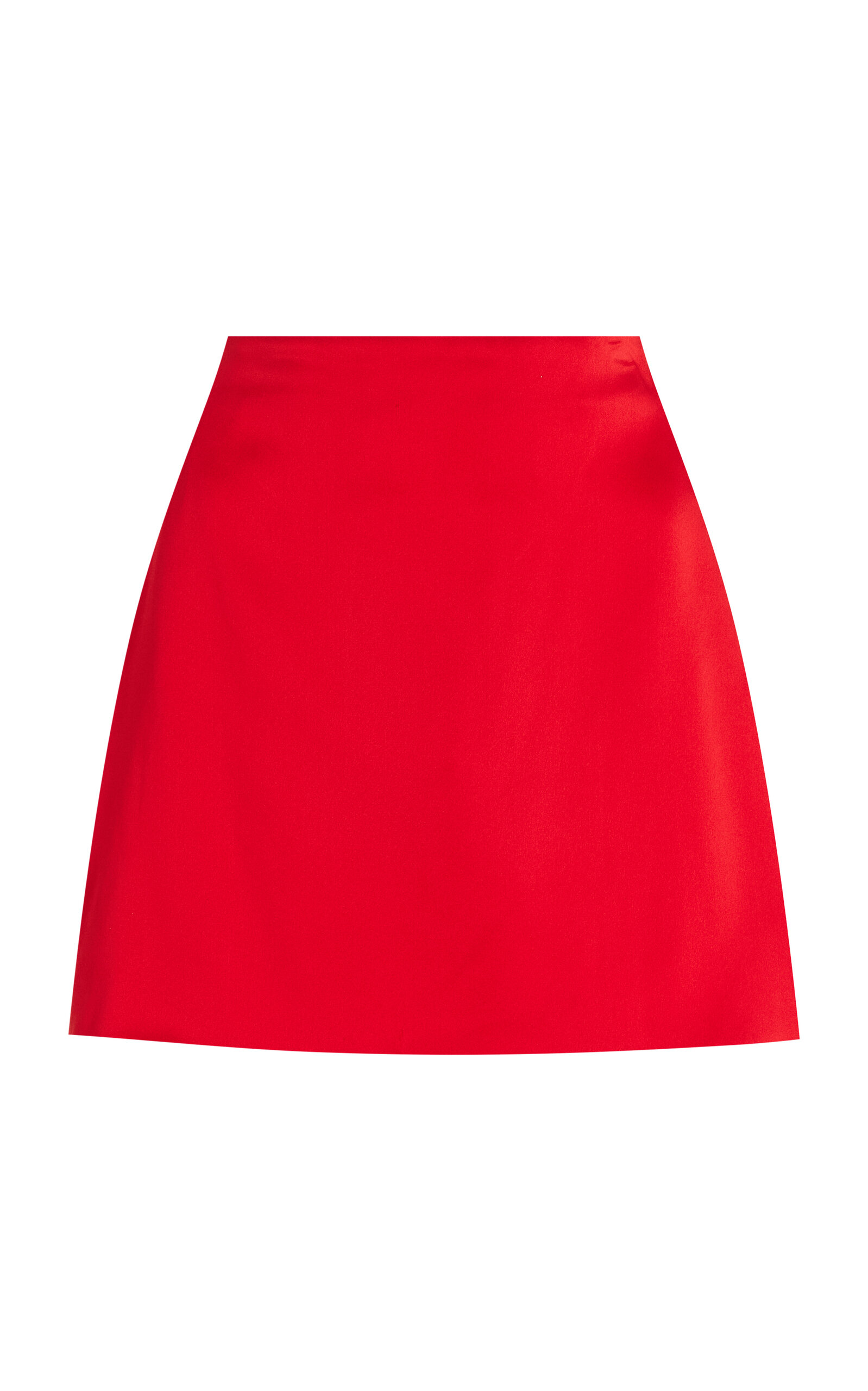 Shop Alejandra Alonso Rojas Satin Mini Skirt In Red