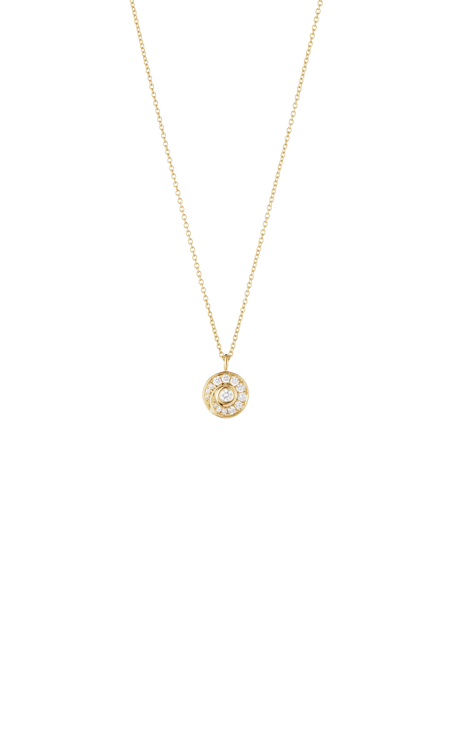 Shop Sophie Bille Brahe Coquille 18k Yellow Gold Diamond Necklace