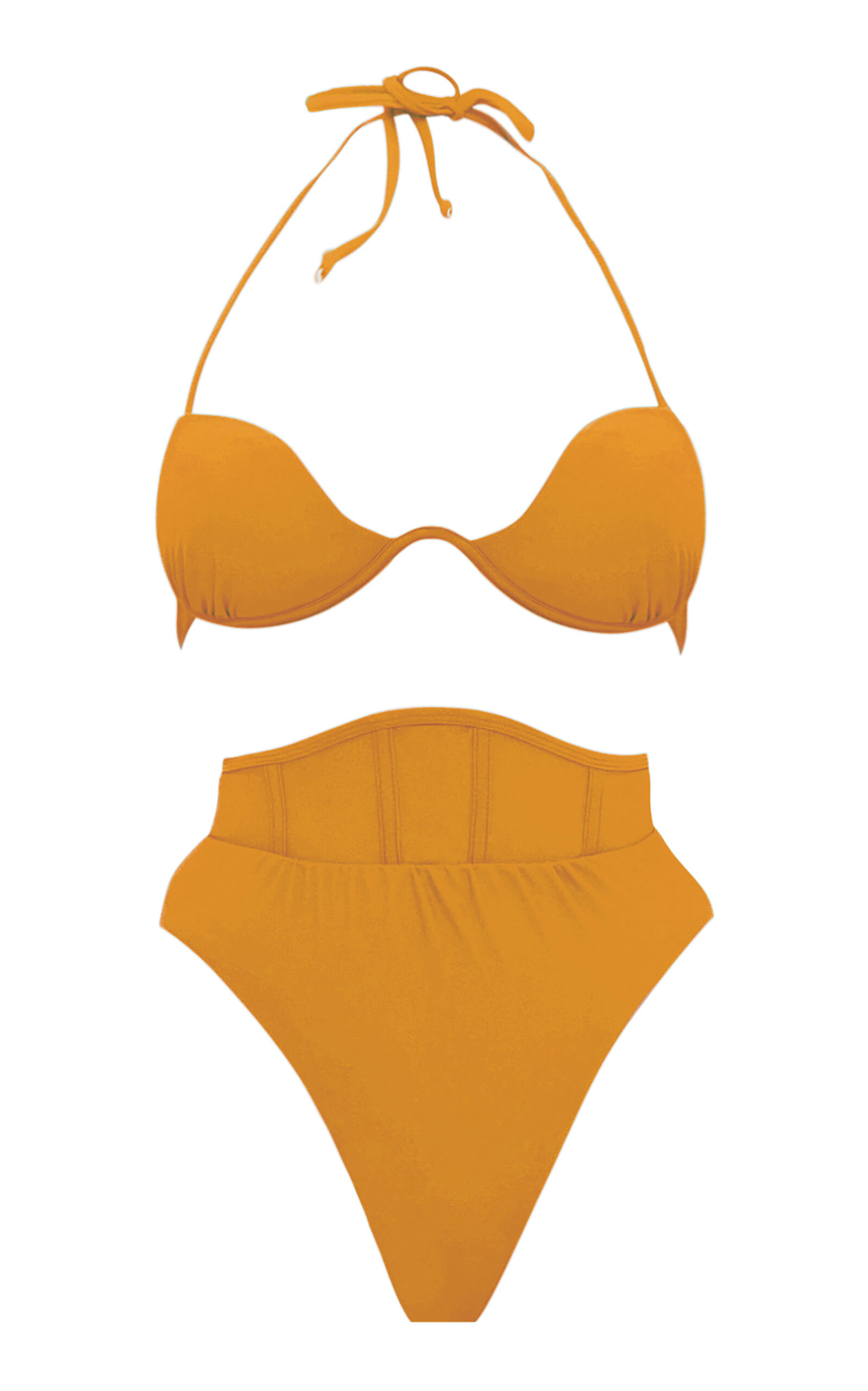 Gura Corset-Paneled Bikini Bottom