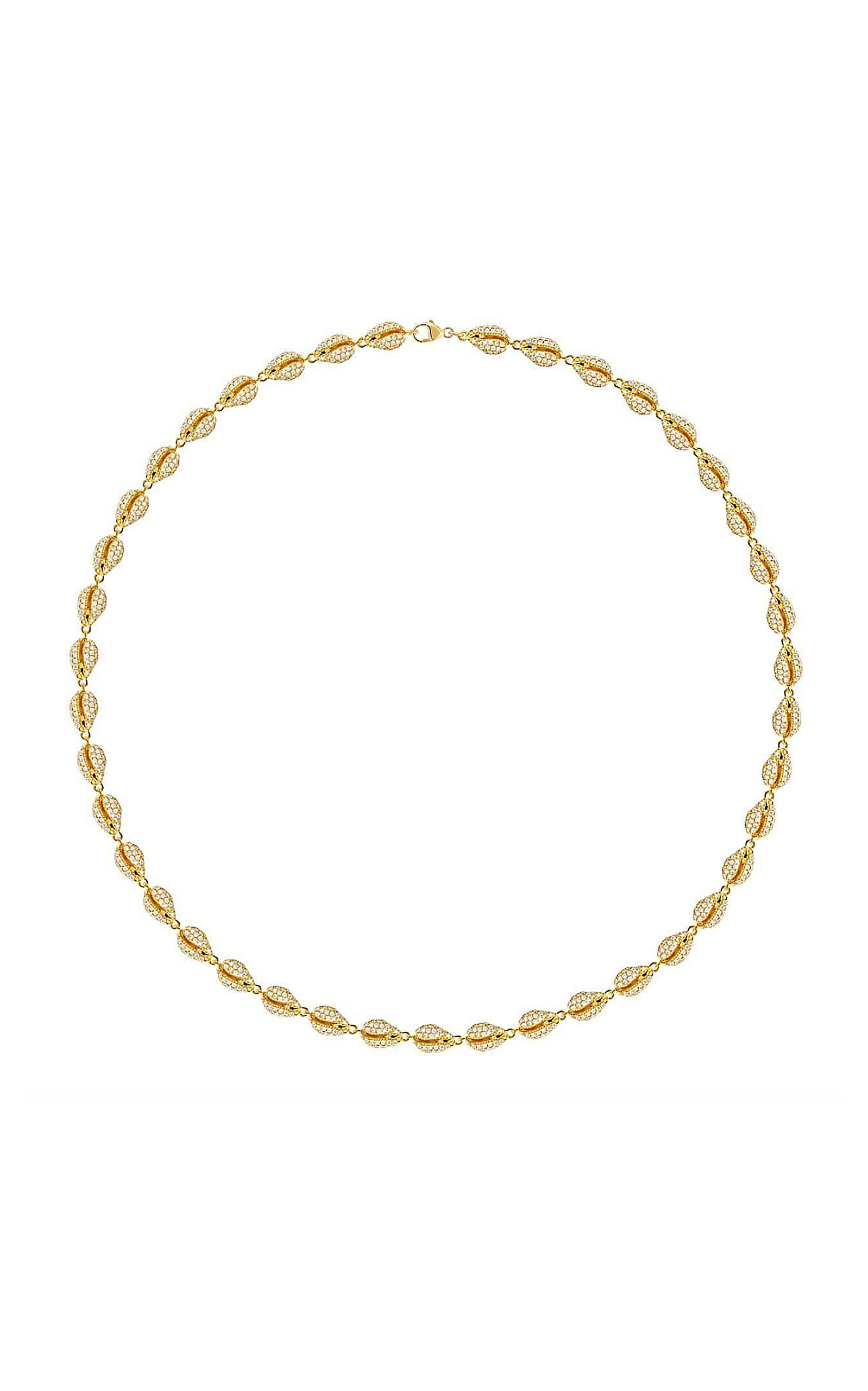 Shop Almasika Le Cauri Endiamante 18k Yellow Gold Diamond Necklace