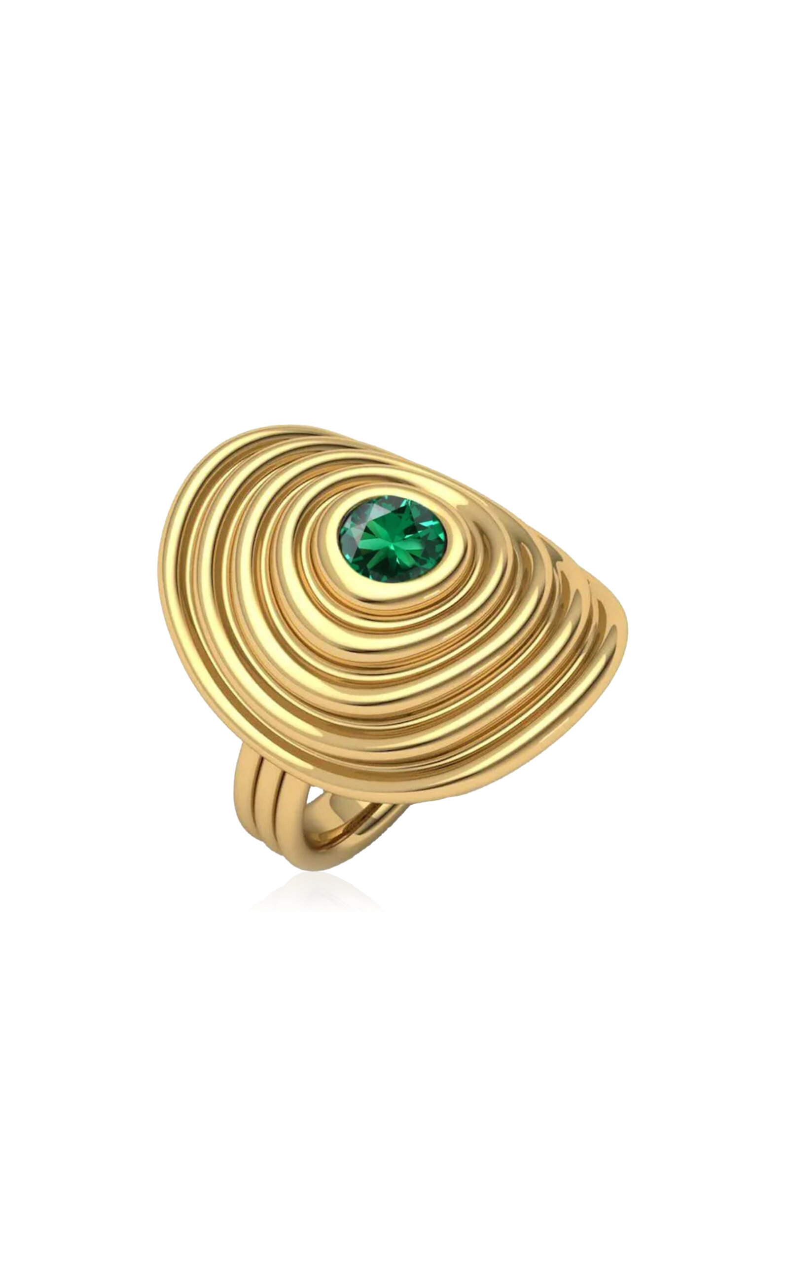 Universum 18K Yellow Gold Emerald Ring