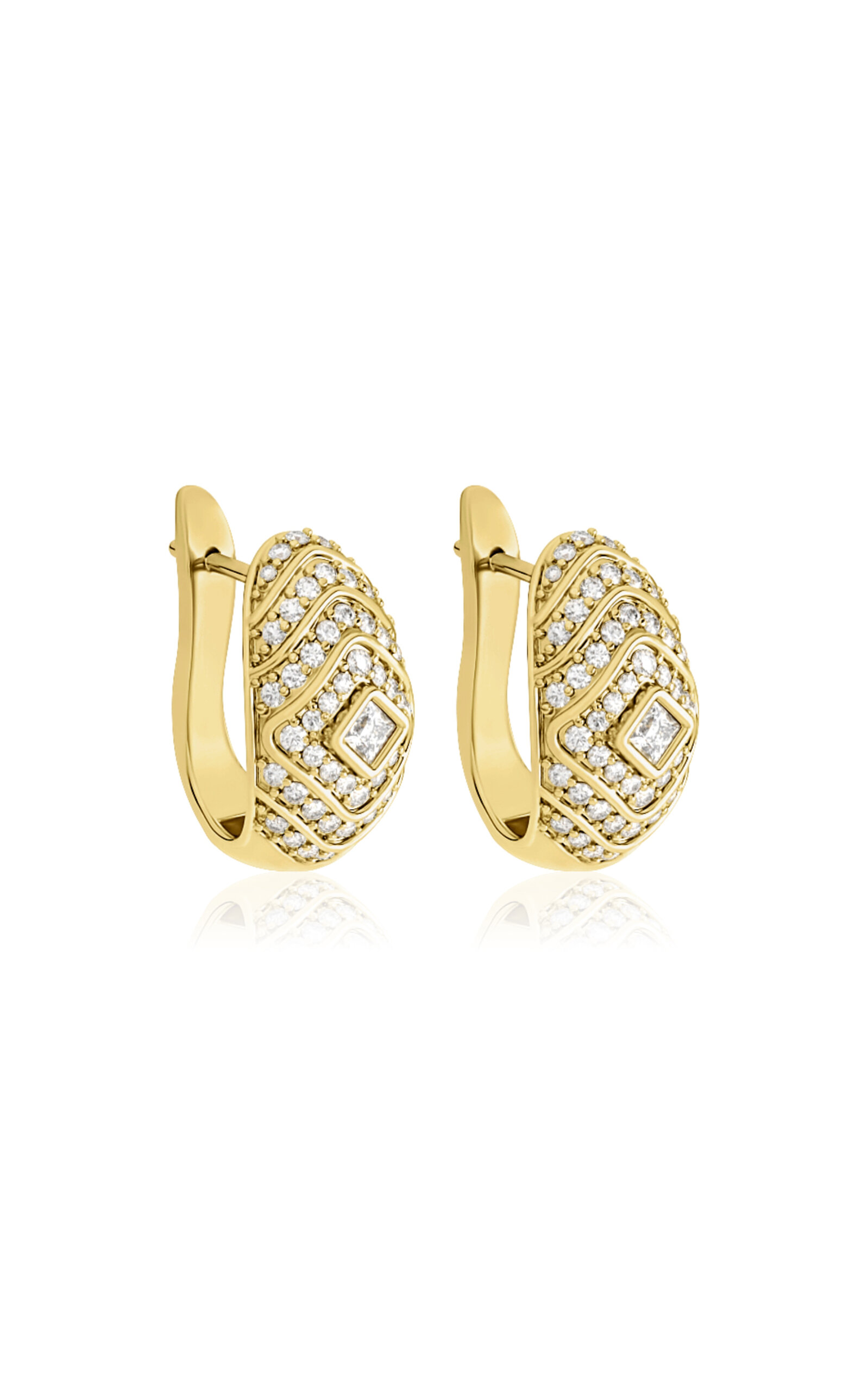 Veni Diamant Pave Medium Hoops